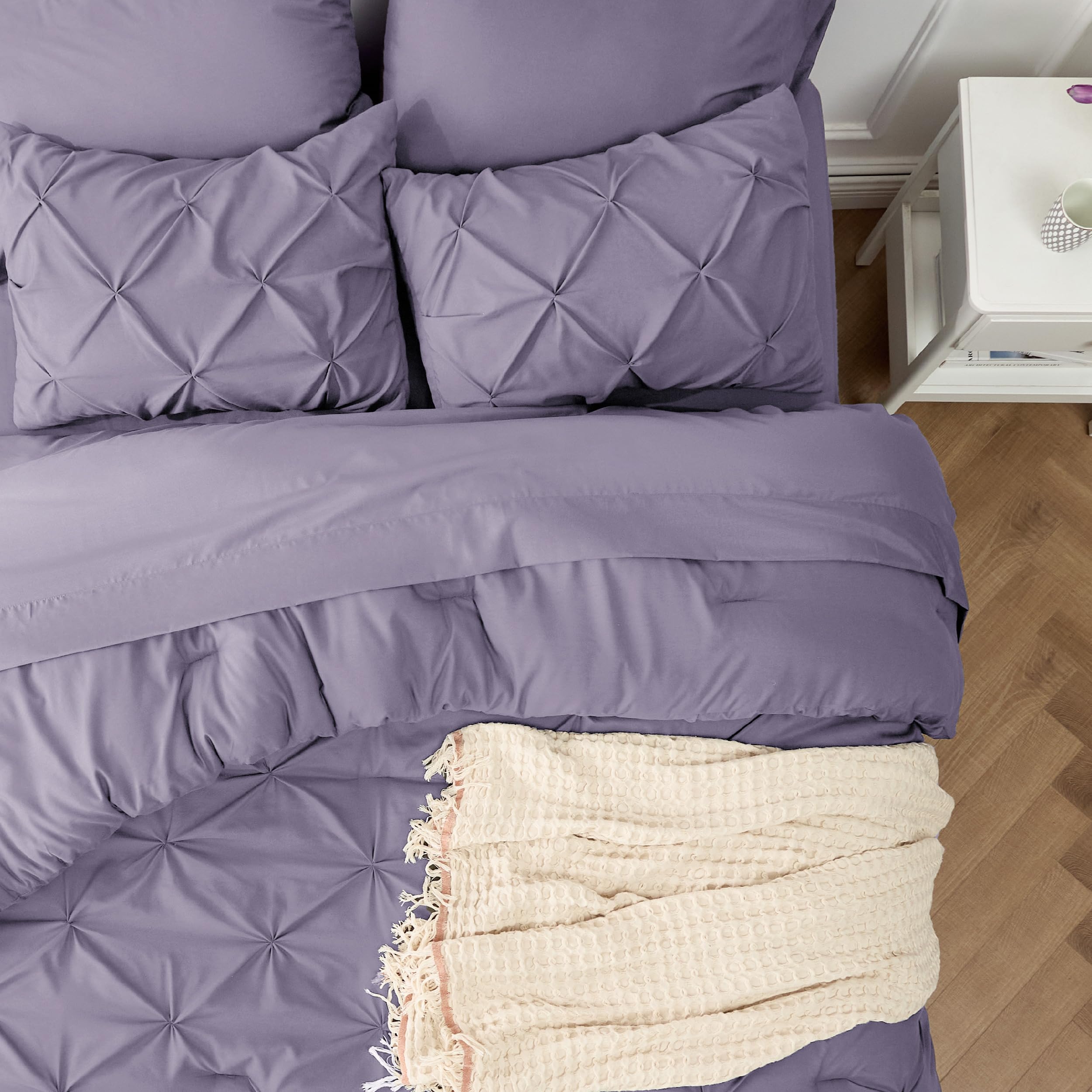 Foto 6 pulgar | Juego De Edredón Bedsure Queen, Color Morado Grisáceo, 7 Piezas - Venta Internacional.