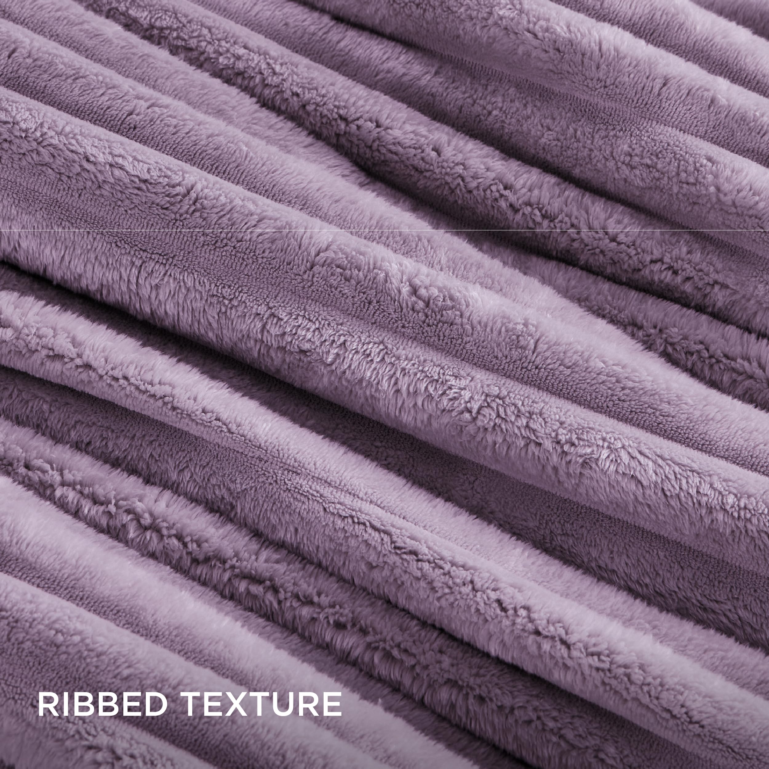 Foto 5 pulgar | Juego De Edredón Bedsure Fluffy Queen Con 2 Fundas De Almohada, Color Morado Claro - Venta Internacional.