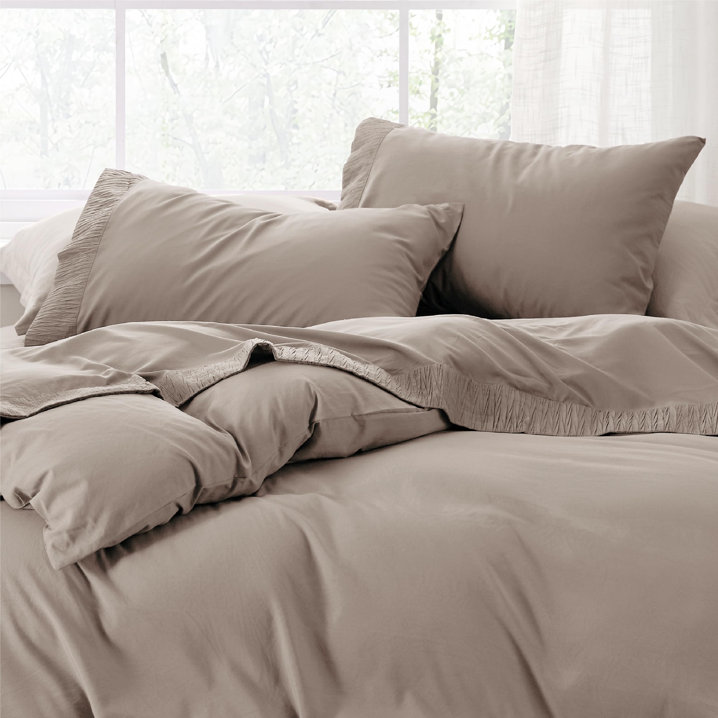 Foto 4 | Juego de Sábanas Bedsure Queen Size 4 Piezas Caqui - Venta Internacional