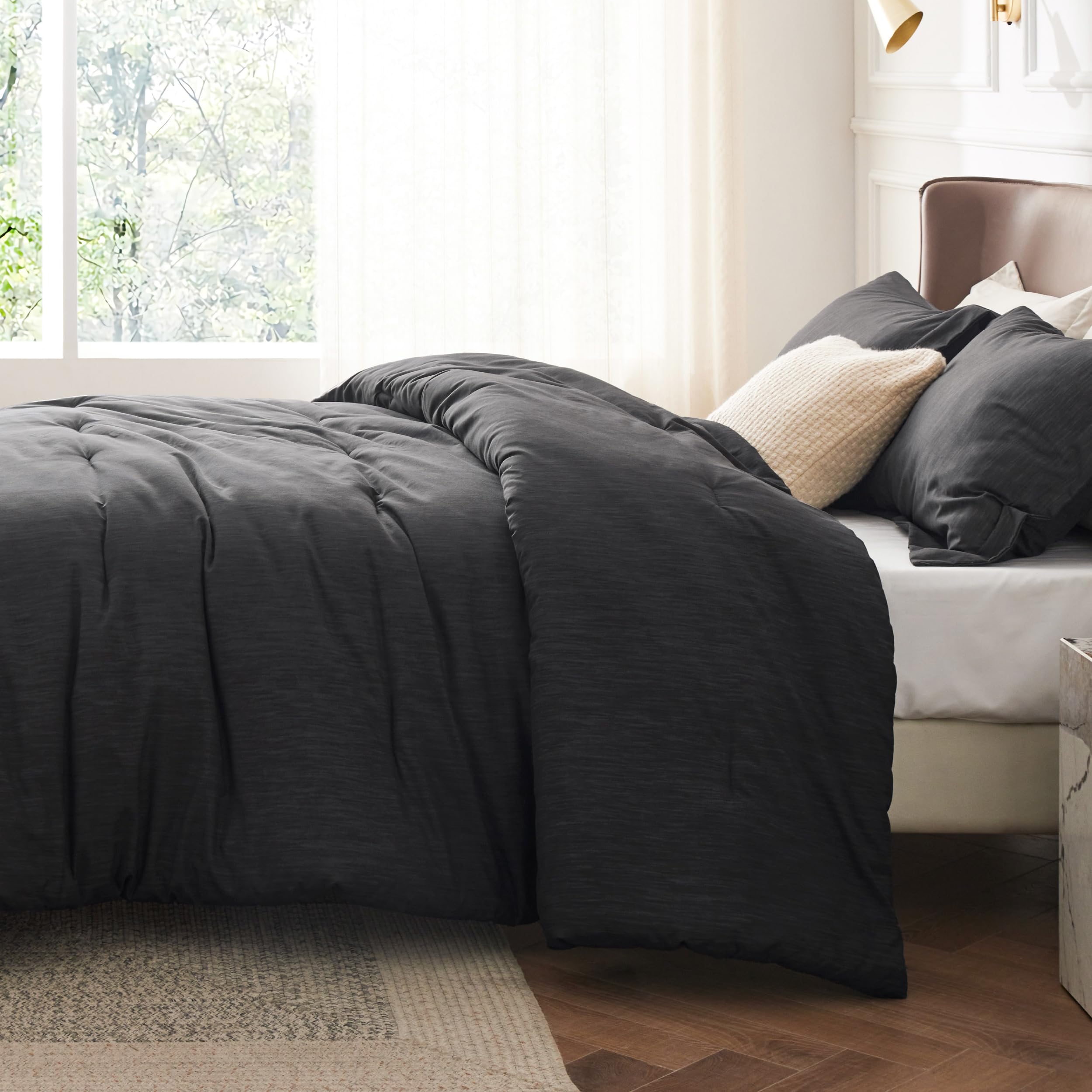 Foto 2 | Juego de Edredón Bedsure King Negro  - Venta Internacional