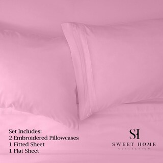 Foto 2 | Juego de Sábanas Sweet Home Collection 1500 Supreme Pink Cal King - Venta Internacional
