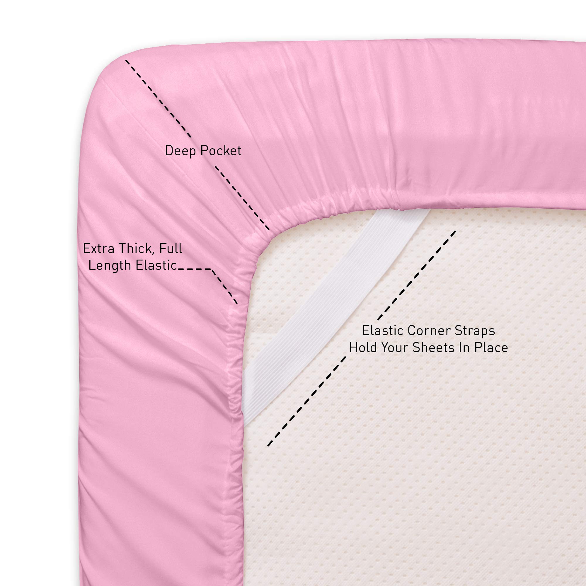 Foto 4 pulgar | Juego de Sábanas Sweet Home Collection 1500 Supreme Pink Cal King - Venta Internacional