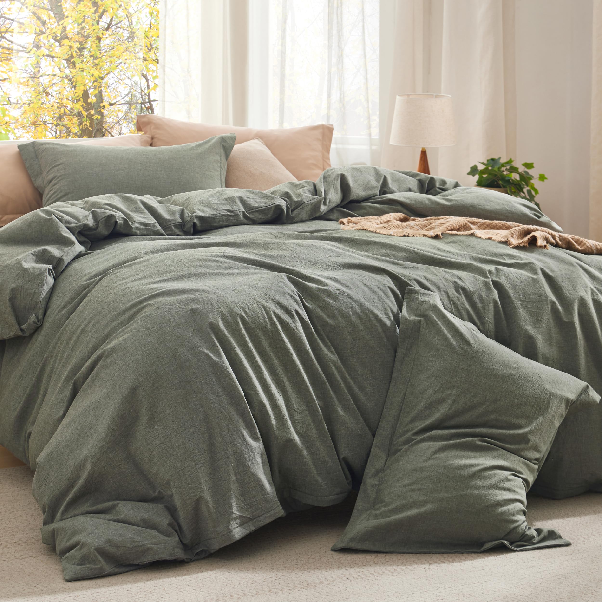 Foto 1 | Juego De Edredón Bedsure California King Con 3 Piezas De Color Grisáceo - Venta Internacional.