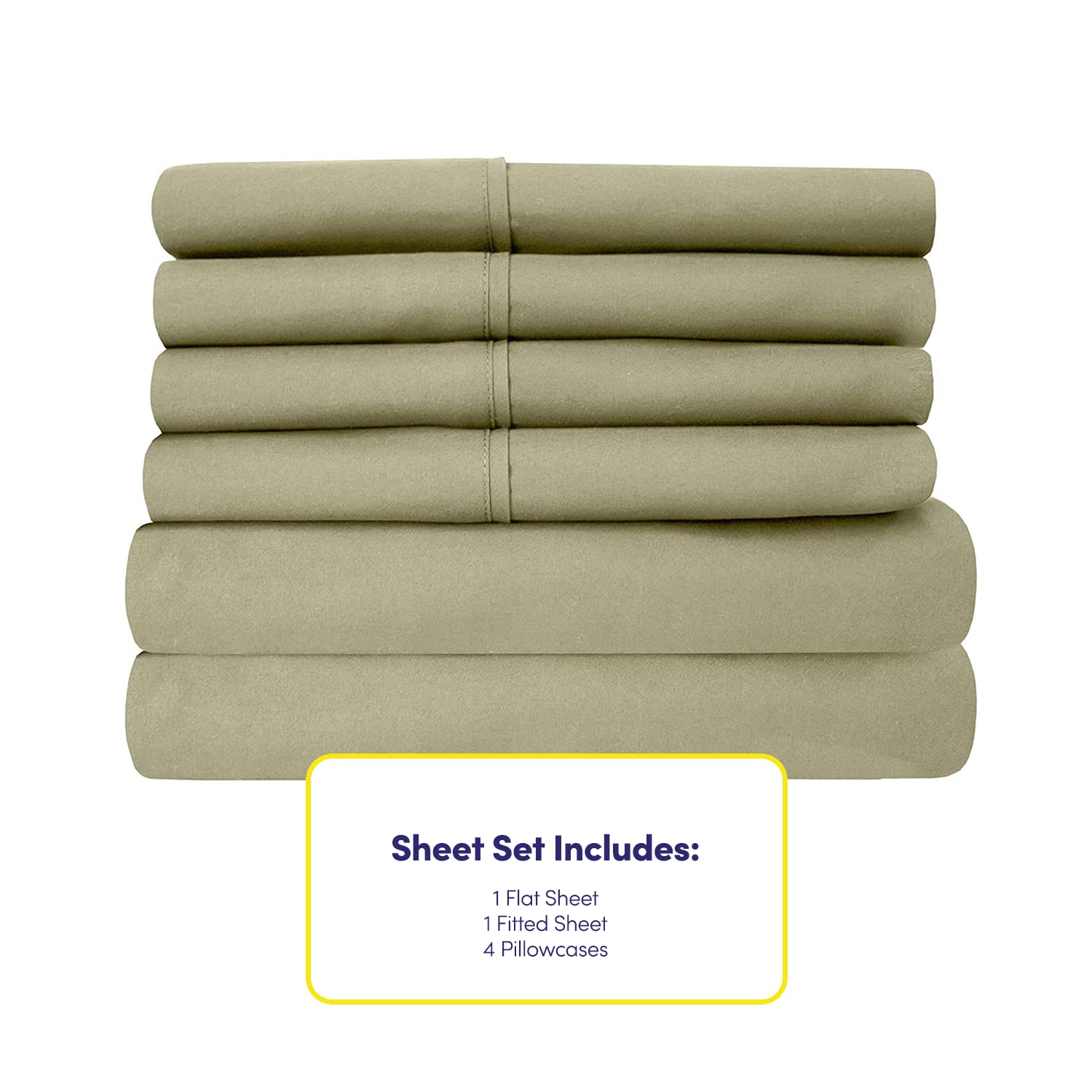 Foto 5 pulgar | Sábanas Sweet Home Collection 1500 Supreme Full Sage - Venta Internacional.