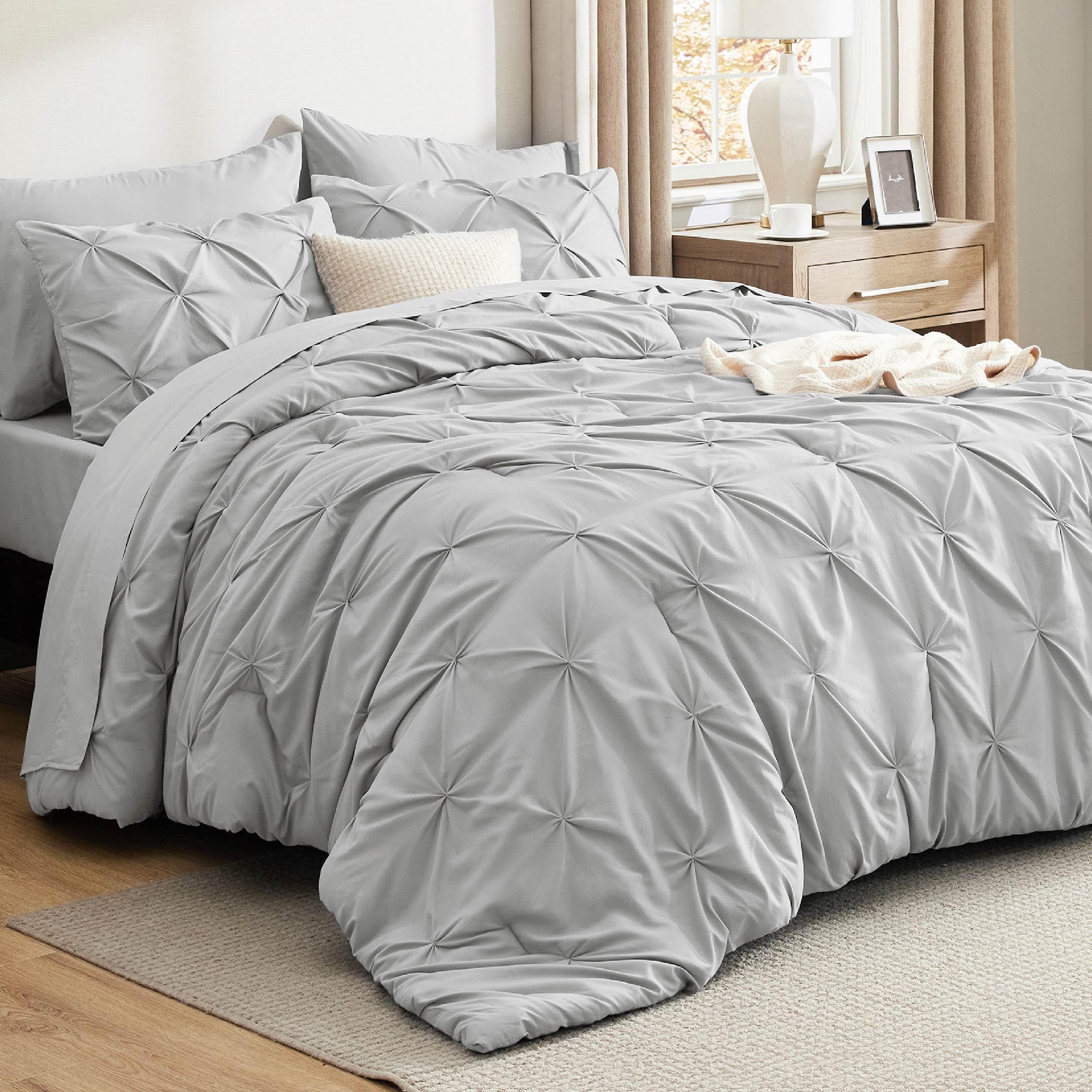 Foto 1 | Juego De Edredón Bedsure Queen Gris Claro Con 7 Piezas - Venta Internacional.