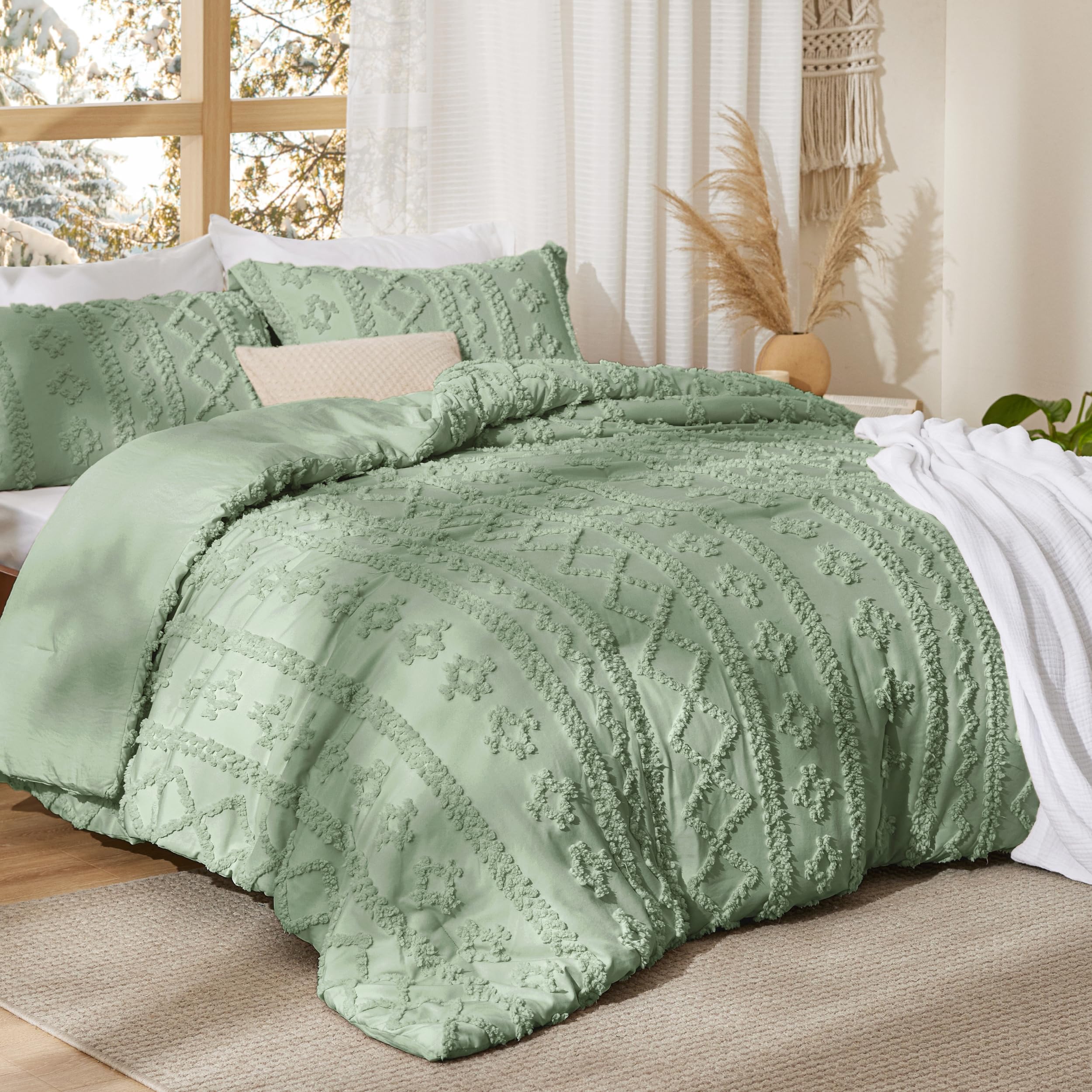 Foto 1 | Juego de Edredón Bedsure Queen Verde Salvia - Venta Internacional