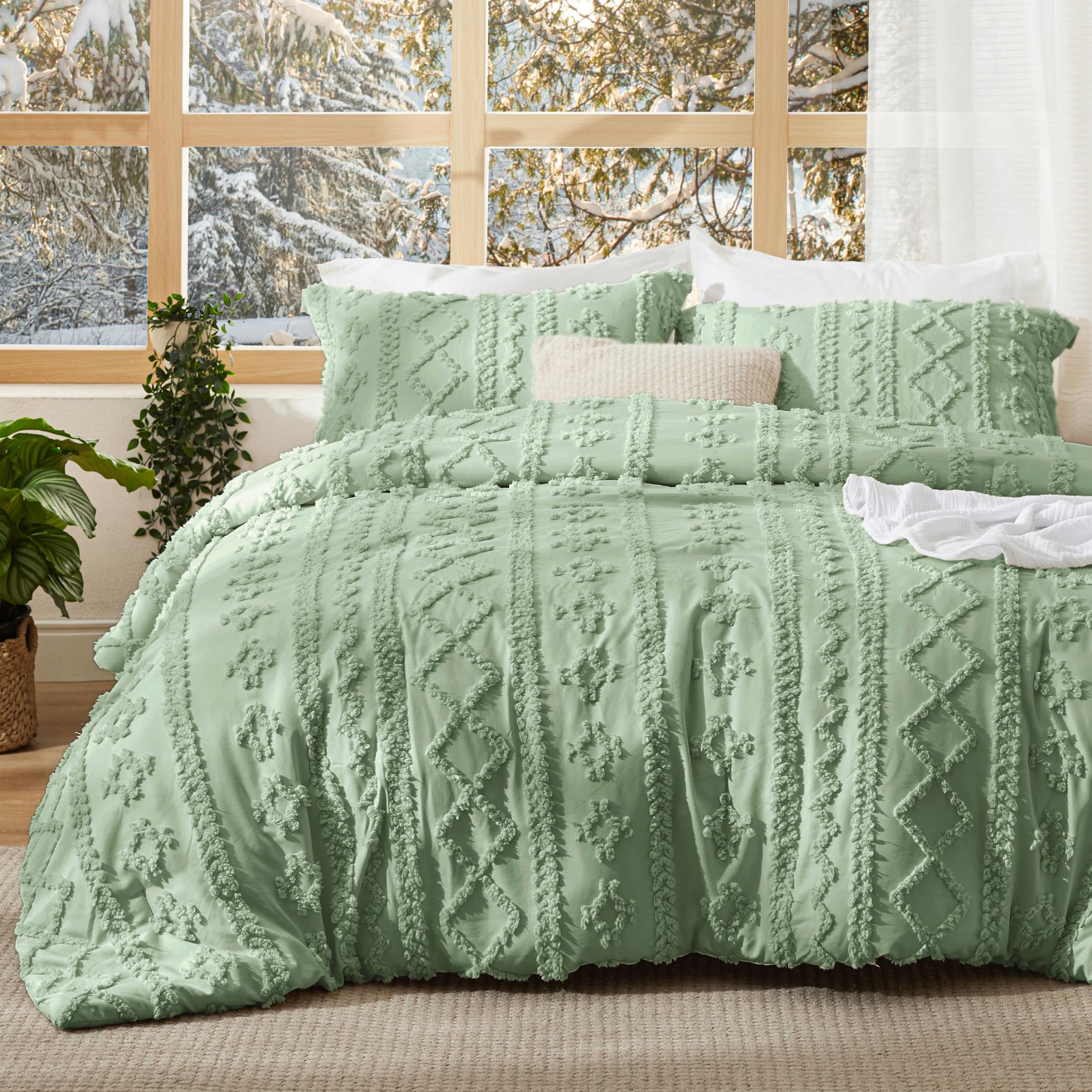 Foto 2 | Juego de Edredón Bedsure Queen Verde Salvia - Venta Internacional