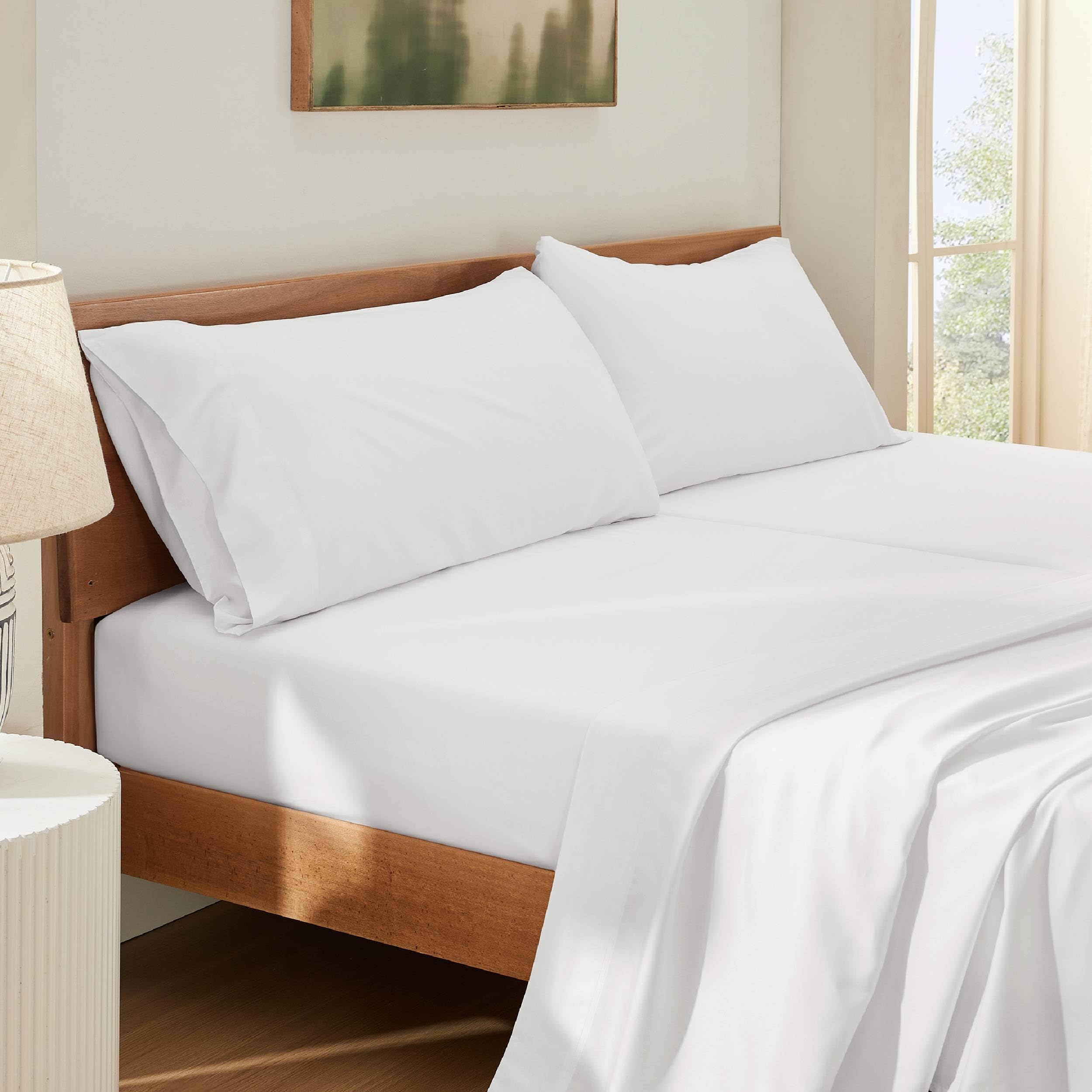 Foto 2 pulgar | Juego De Sábanas Bedsure Split King Cooling Rayon Bamboo White - Venta Internacional.