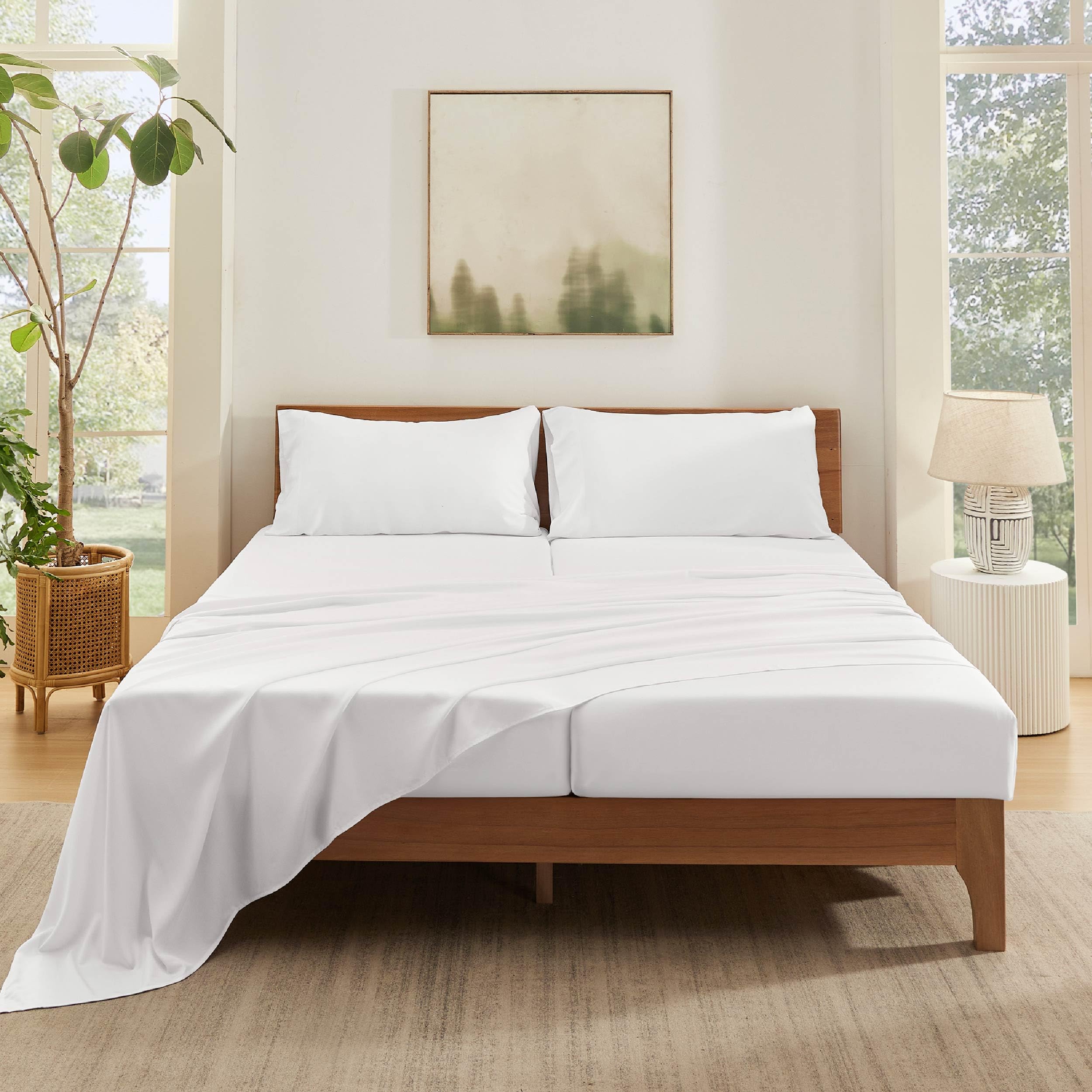 Foto 4 pulgar | Juego De Sábanas Bedsure Split King Cooling Rayon Bamboo White - Venta Internacional.
