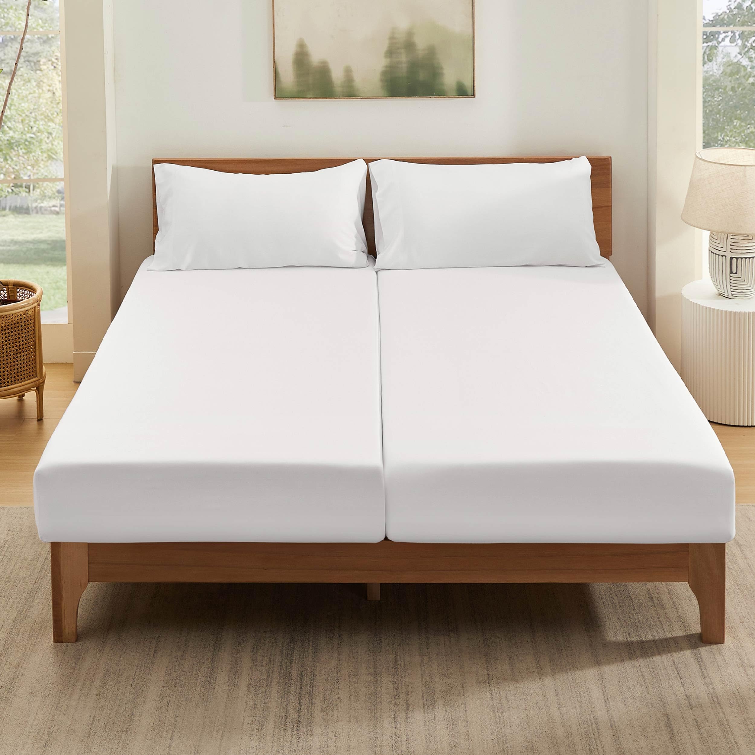 Foto 5 pulgar | Juego De Sábanas Bedsure Split King Cooling Rayon Bamboo White - Venta Internacional.