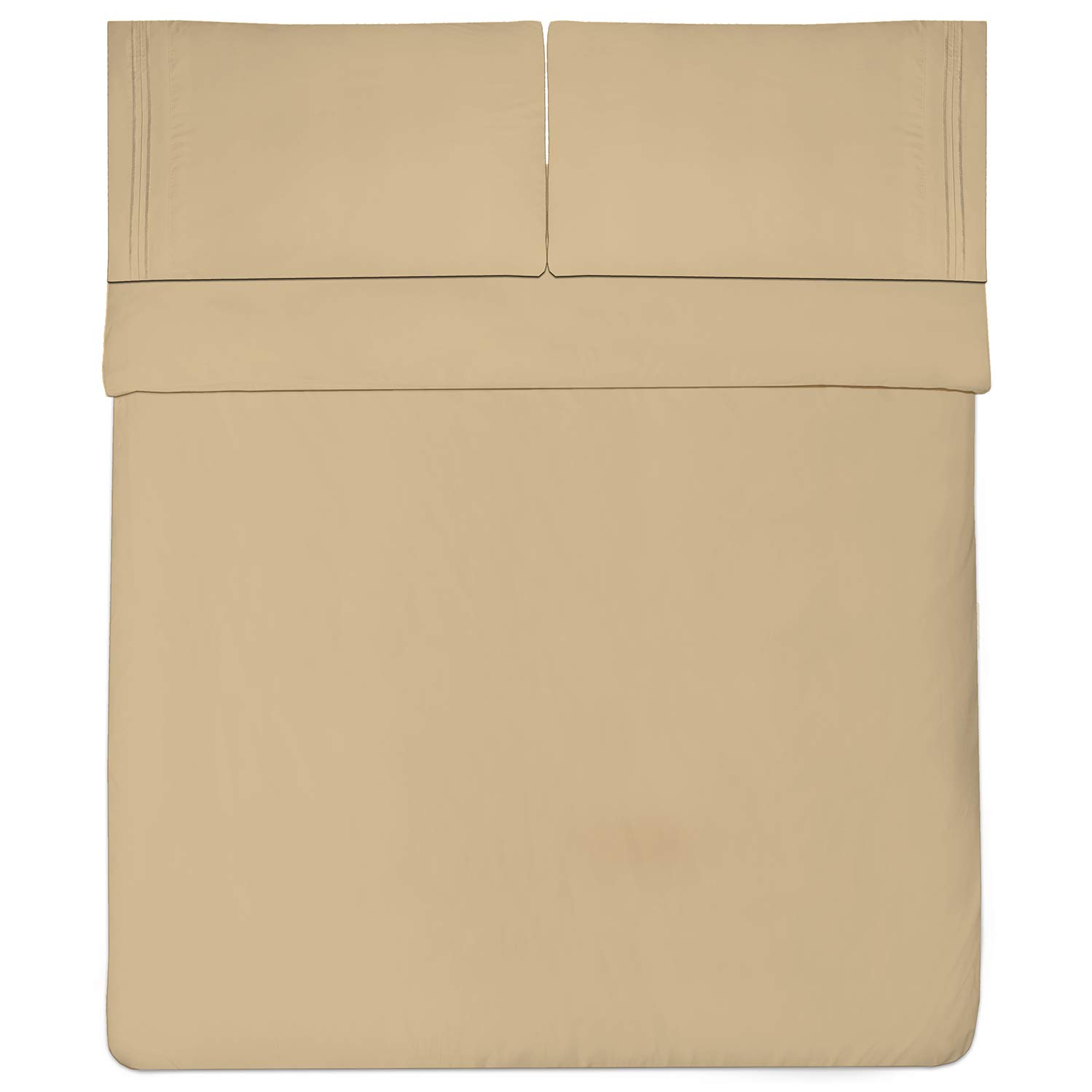 Foto 4 pulgar | Sábanas Sweet Home Collection 1800 Supreme Queen Camel - Venta Internacional.