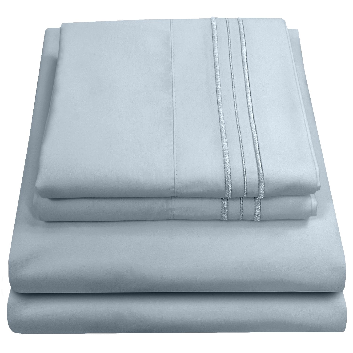 Juego De Sábanas Sweet Home Collection 1800 Supreme Twin Misty Blue - Venta Internacional.