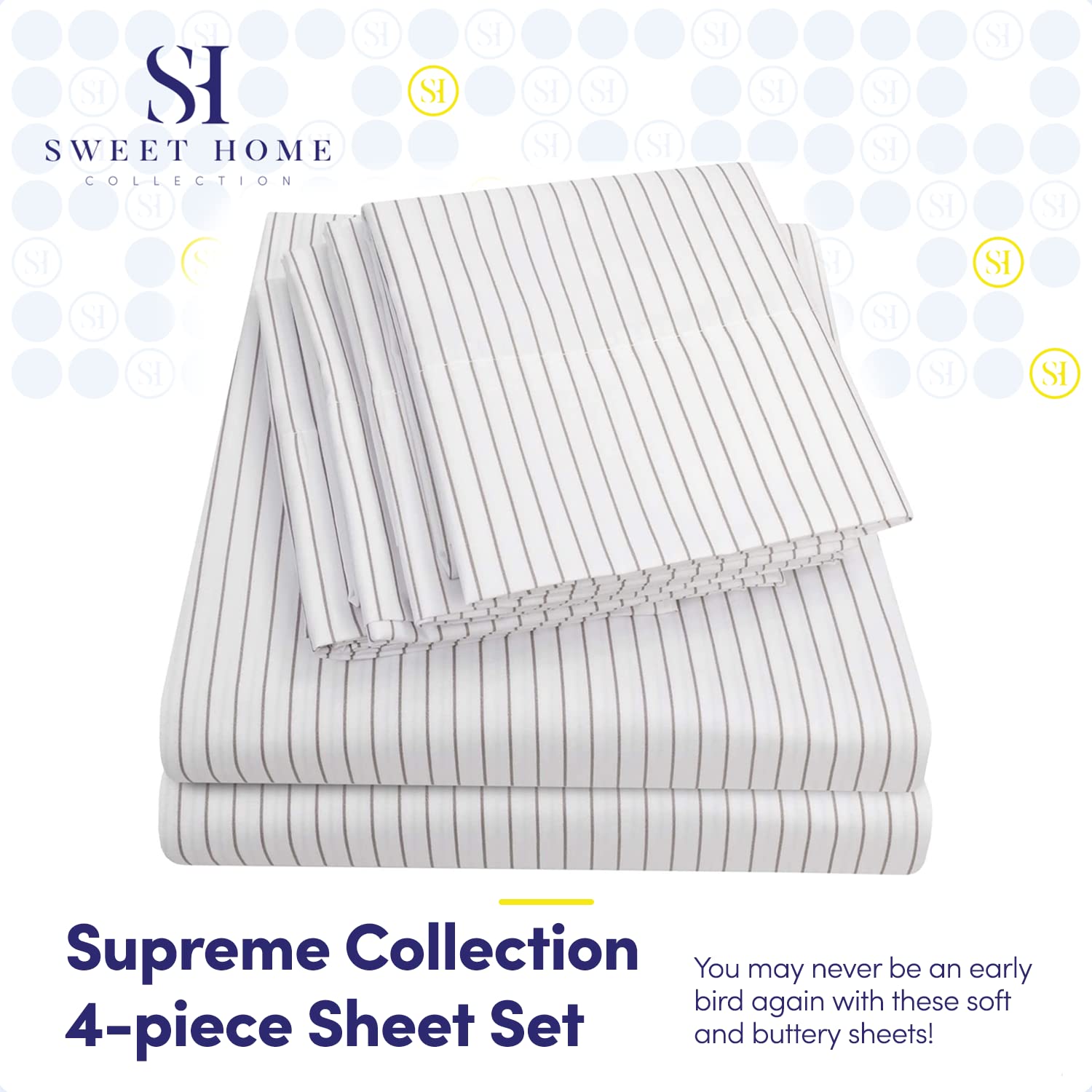 Foto 2 | Sábanas Sweet Home Collection 1500 Supreme, Tamaño Doble - Venta Internacional.