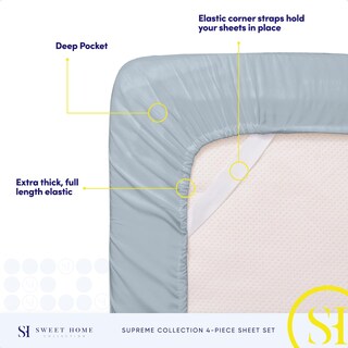 Foto 5 | Juego De Sábanas Sweet Home Collection 1800 Supreme De Tamaño Completo - Venta Internacional.