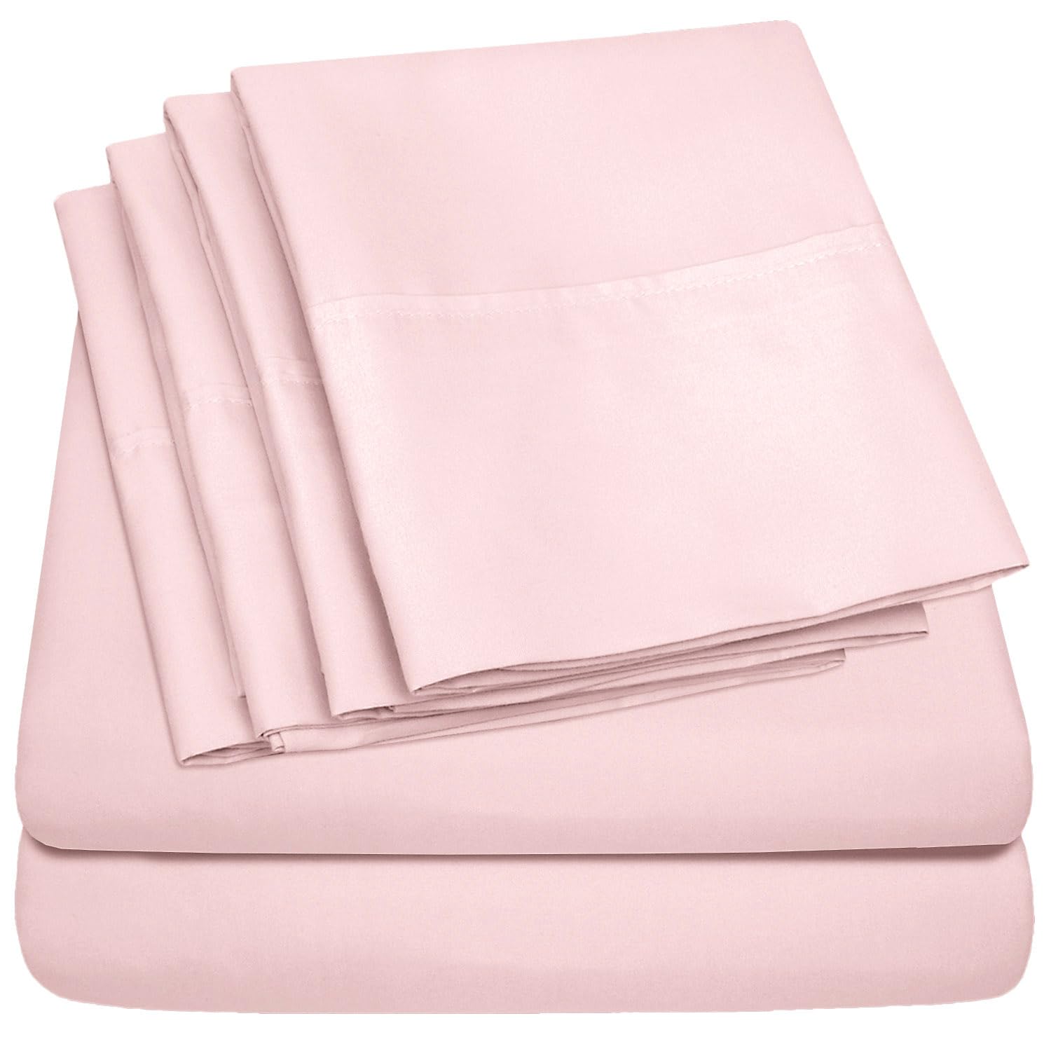 Juego De Sábanas Sweet Home Collection Queen Rosa Pálido, 6 Piezas - Venta Internacional.
