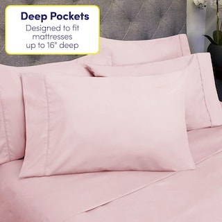 Foto 5 | Juego De Sábanas Sweet Home Collection Queen Rosa Pálido, 6 Piezas - Venta Internacional.