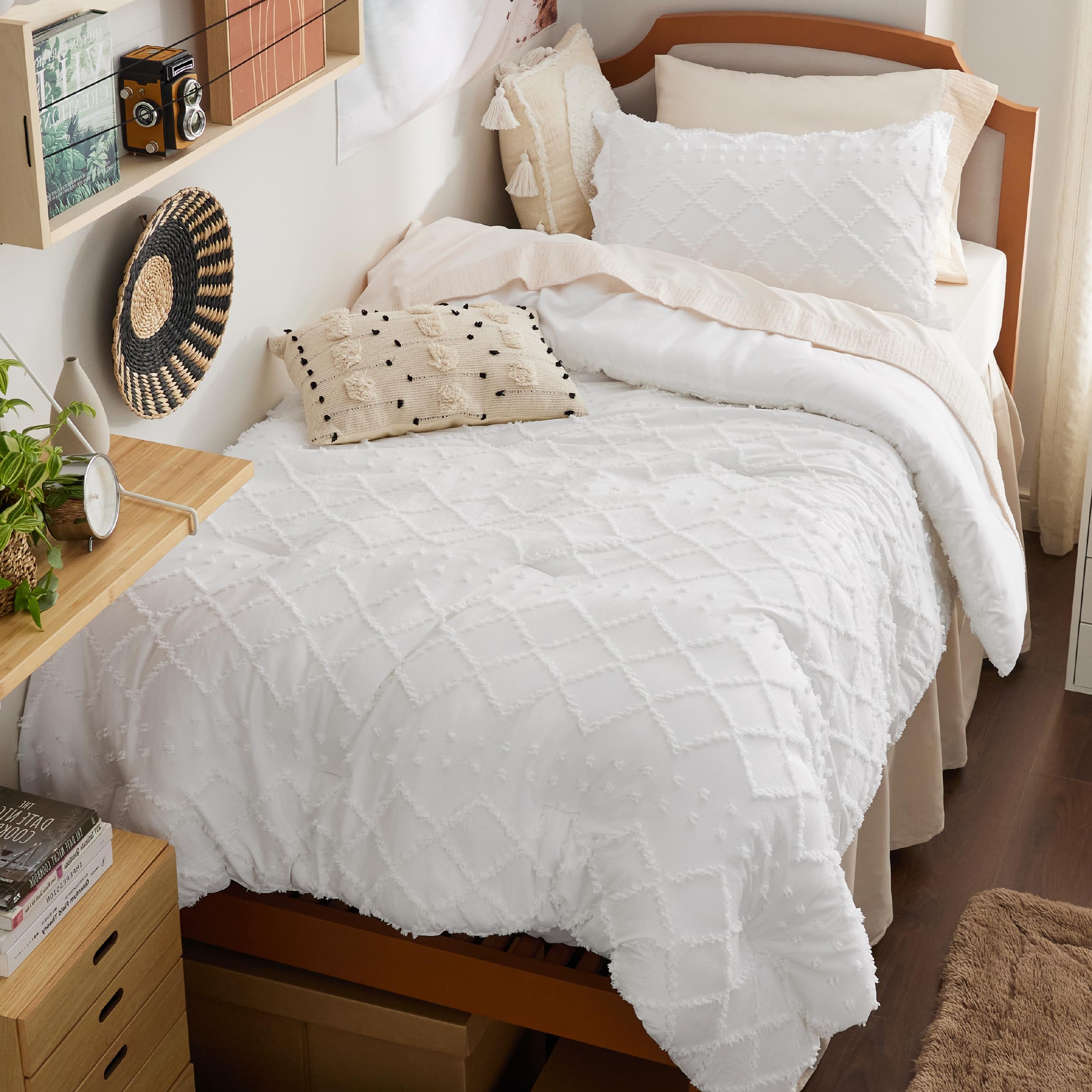 Juego de Edredón Bedsure Twin/twin Xl White Boho 2 Piezas - Venta Internacional