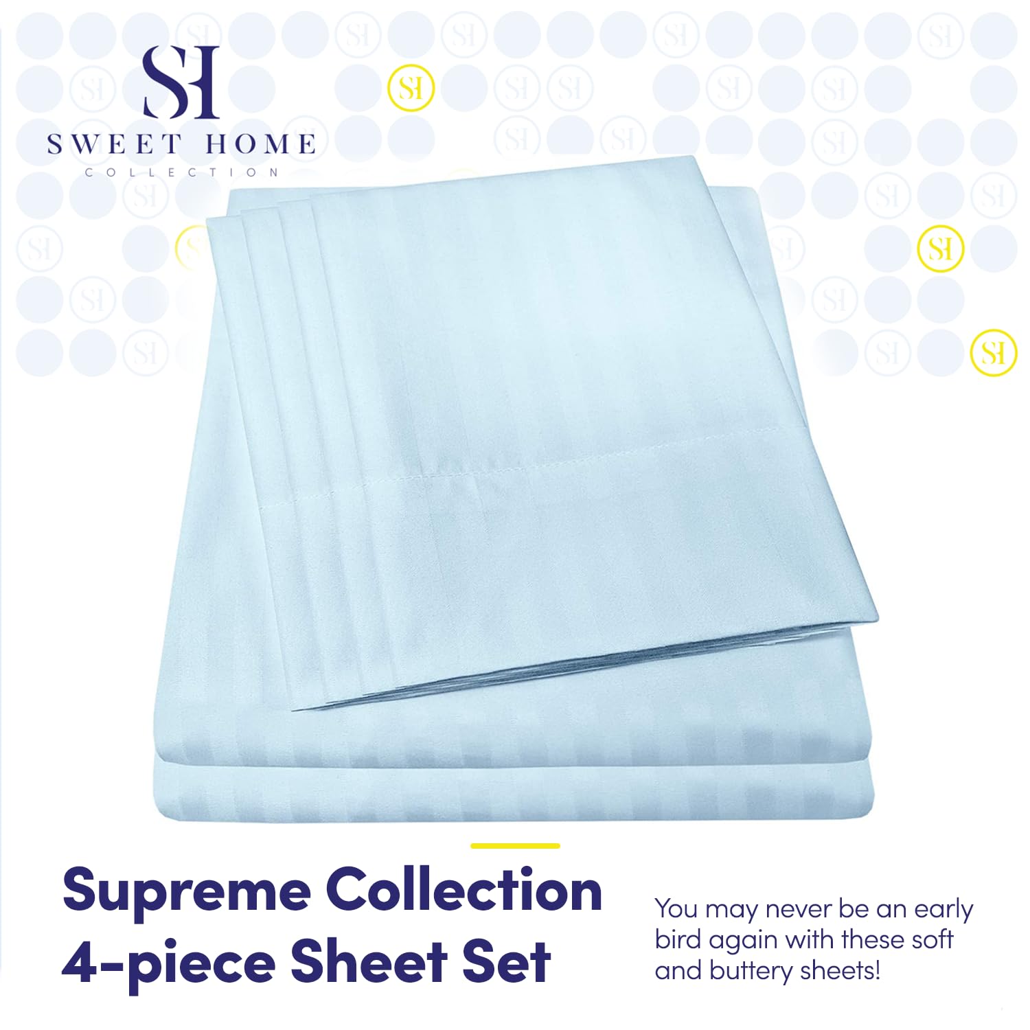 Foto 3 pulgar | Sábanas Sweet Home Collection 1500 Supreme Twin Blue - Venta Internacional.