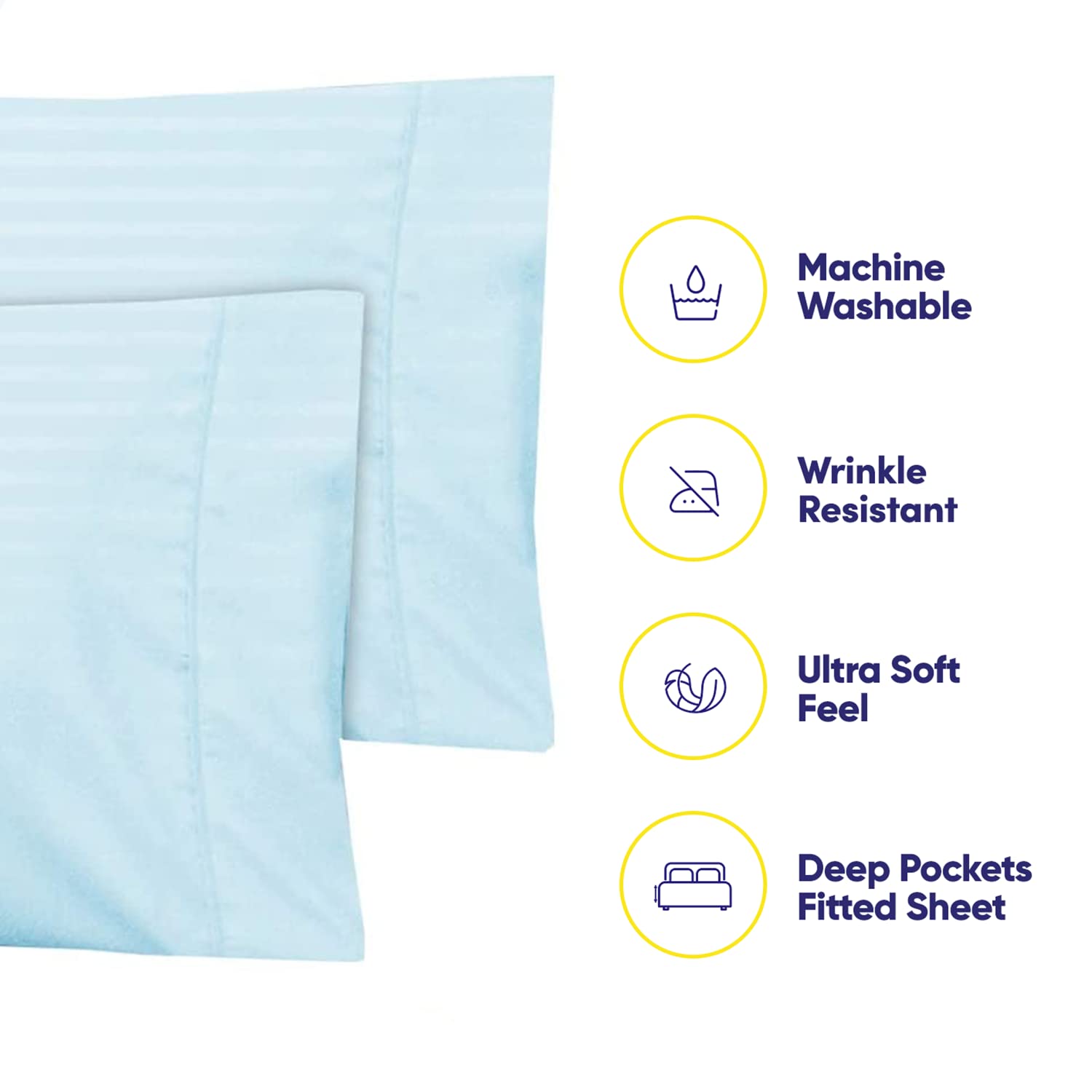 Foto 4 pulgar | Sábanas Sweet Home Collection 1500 Supreme Twin Blue - Venta Internacional.