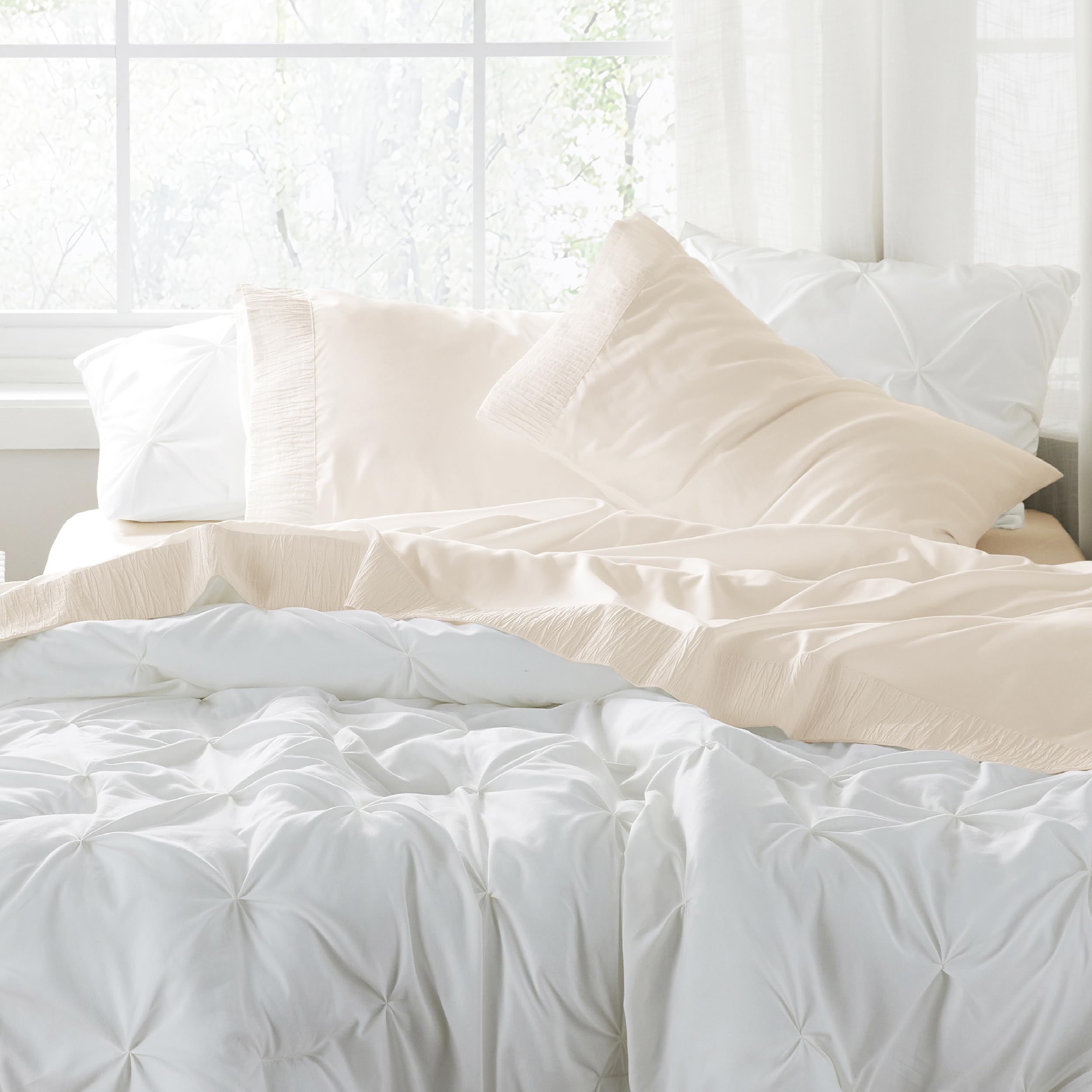 Foto 3 | Juego de Sábanas Bedsure 4 Piezas Beige - Venta Internacional