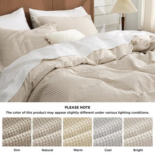 Foto 5 | Juego de Funda de Edredón King Bedsure Beige 100% Algodón - Venta Internacional
