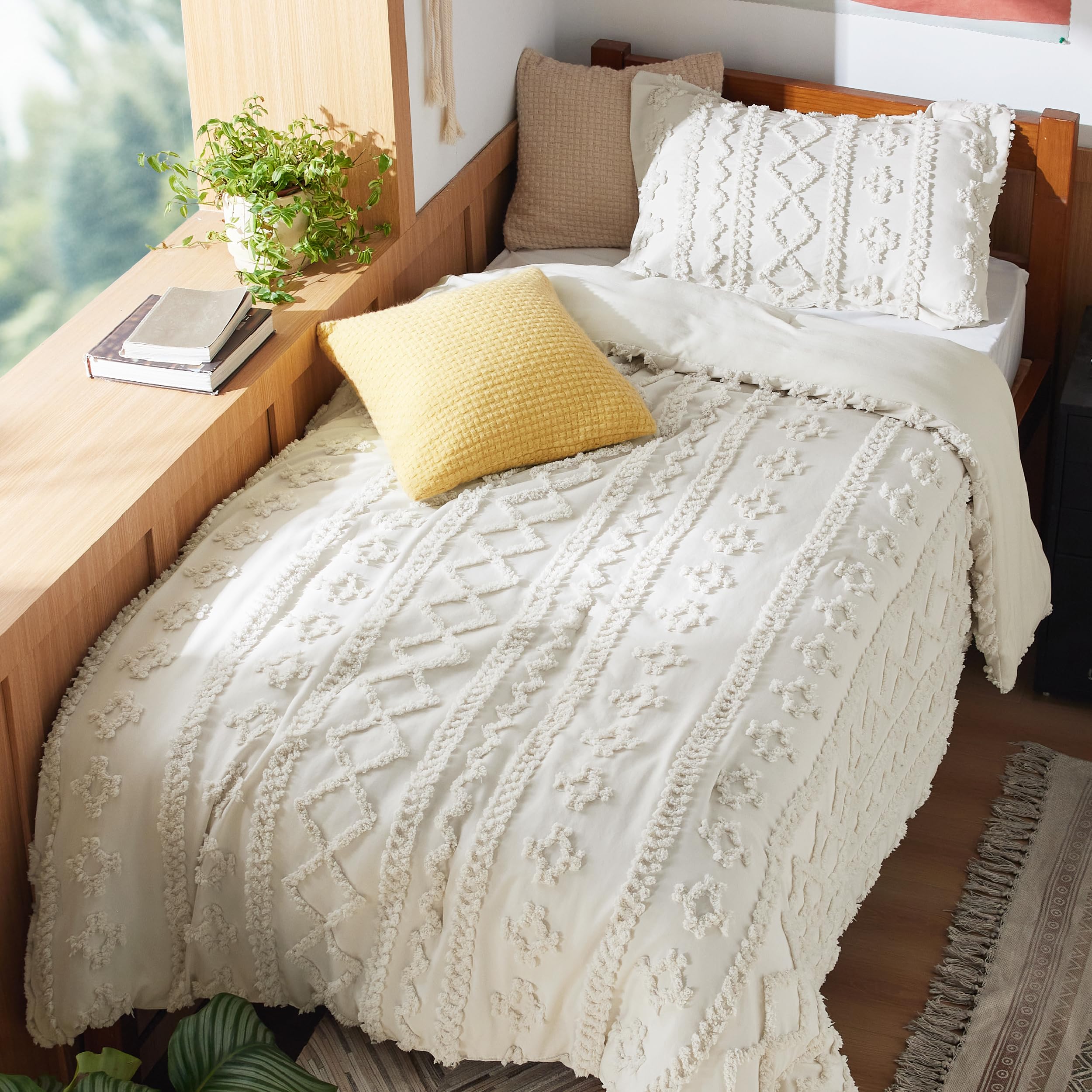 Foto 1 | Juego de Edredón Bedsure Bohemio Beige 2 Piezas - Venta Internacional