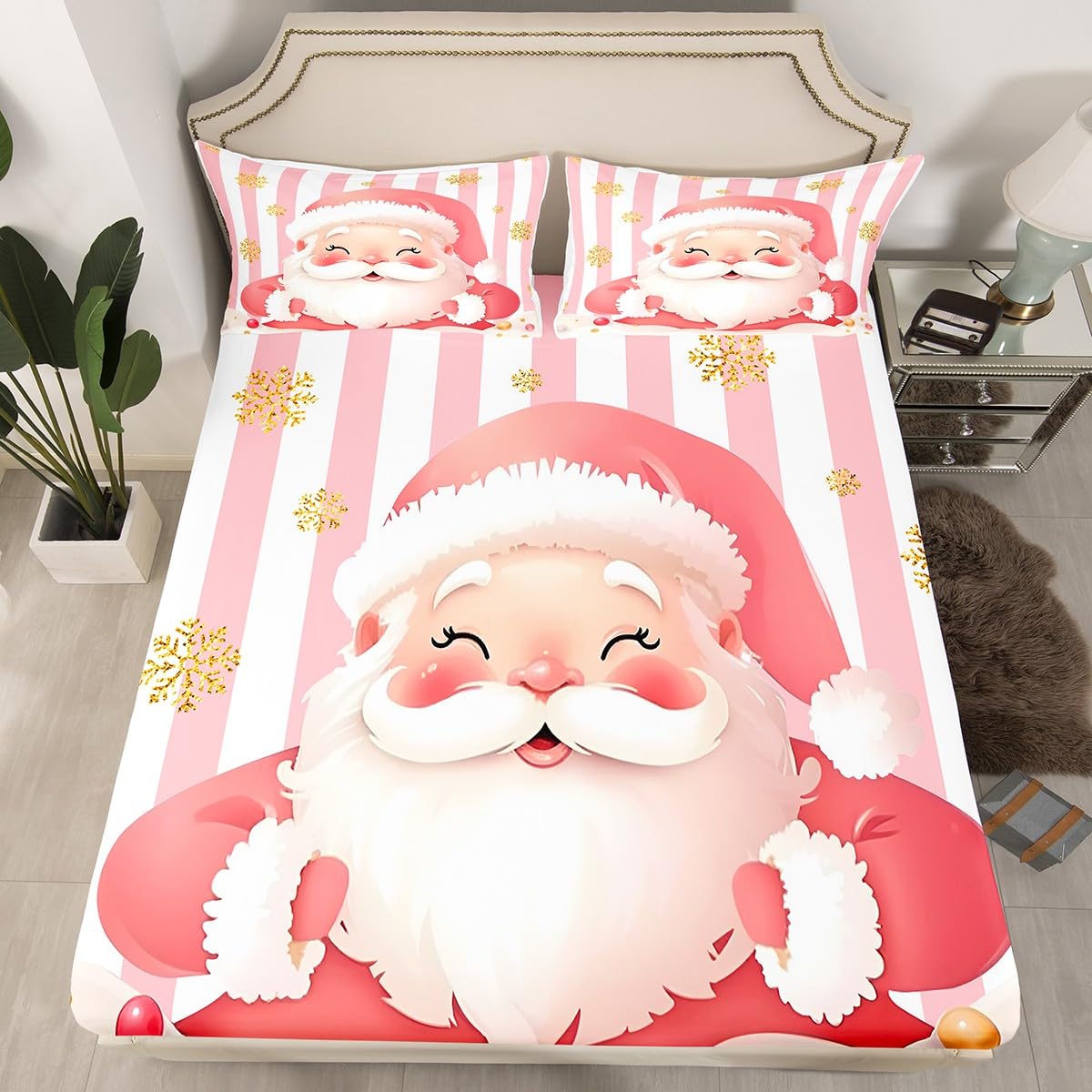 Foto 3 pulgar | Sábanas Feelyou Merry Christmas Decorations Queen Size - Venta Internacional.
