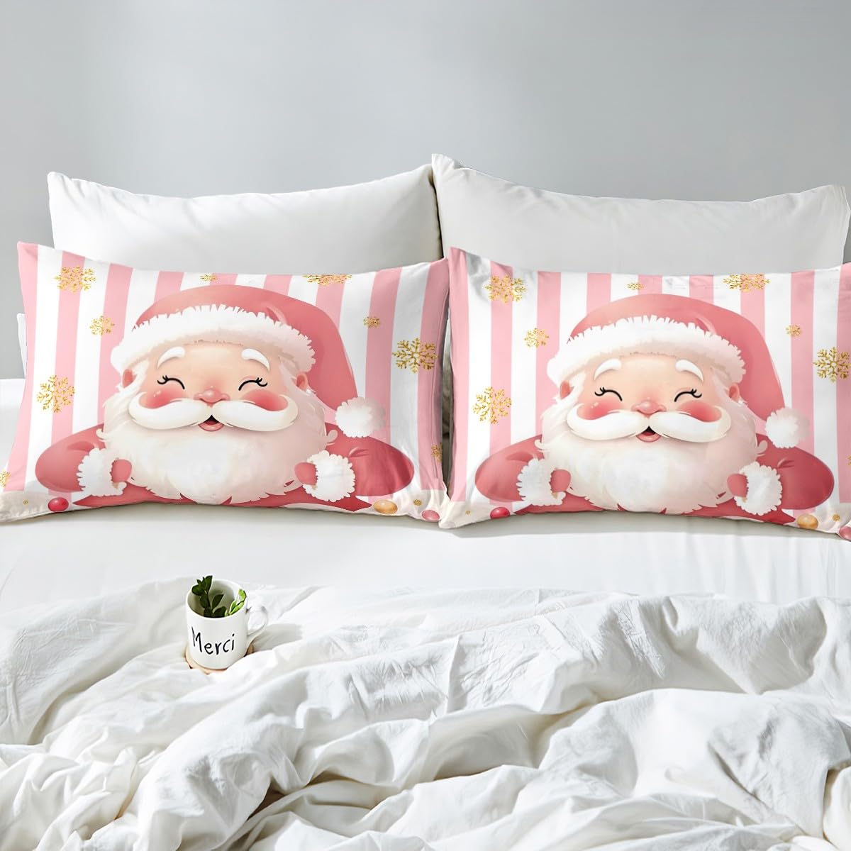 Foto 5 pulgar | Sábanas Feelyou Merry Christmas Decorations Queen Size - Venta Internacional.