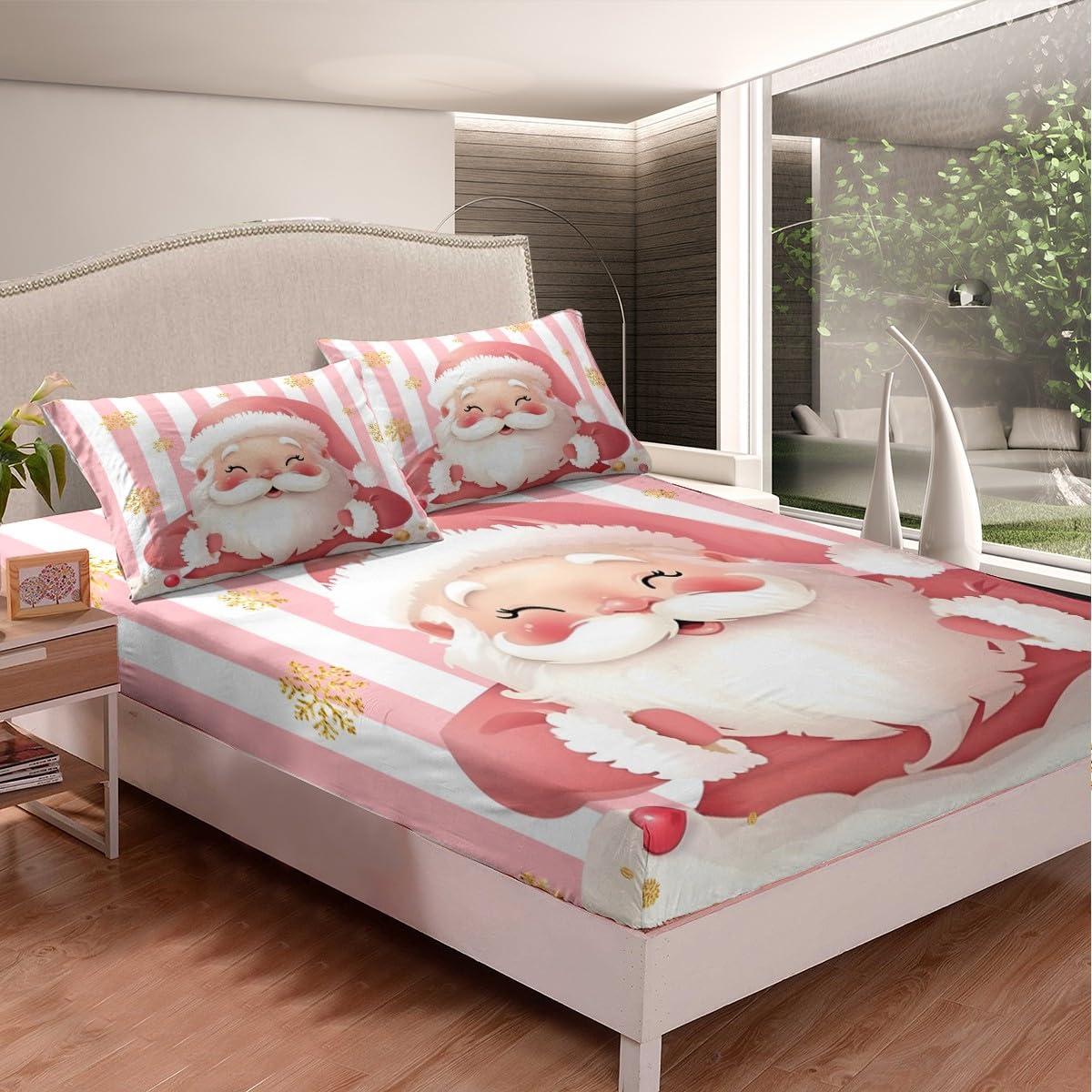 Foto 6 pulgar | Sábanas Feelyou Merry Christmas Decorations Queen Size - Venta Internacional.
