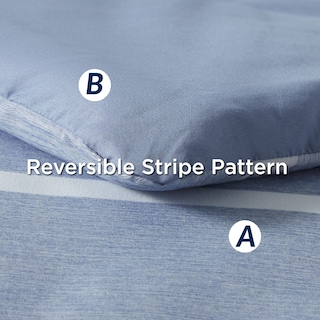 Foto 6 | Juego de Edredón Bedsure Doble Rayas Azules 5 Piezas - Venta Internacional