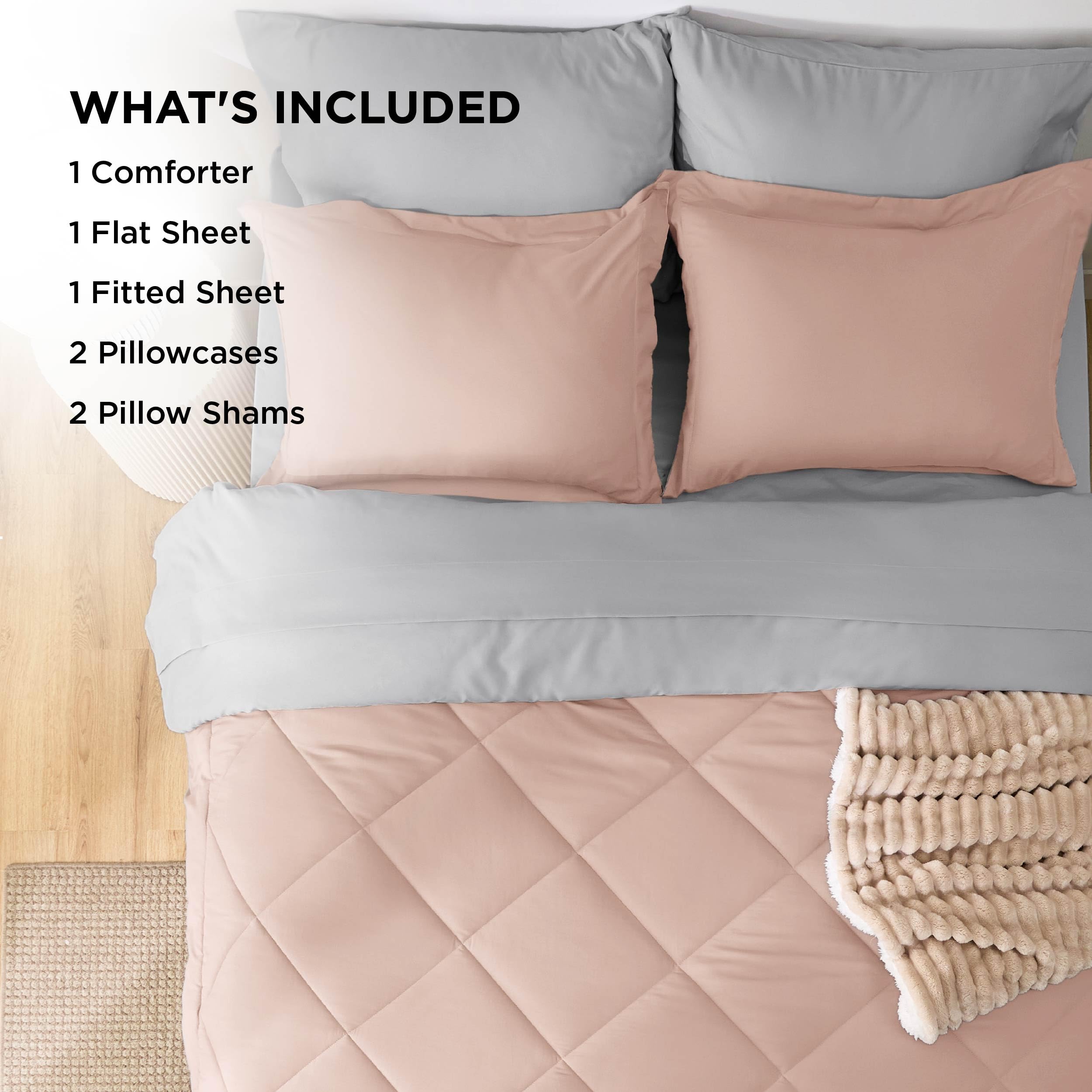 Foto 7 pulgar | Juego de Cama Bedsure Queen Edredón Reversible 7 Piezas - Venta Internacional