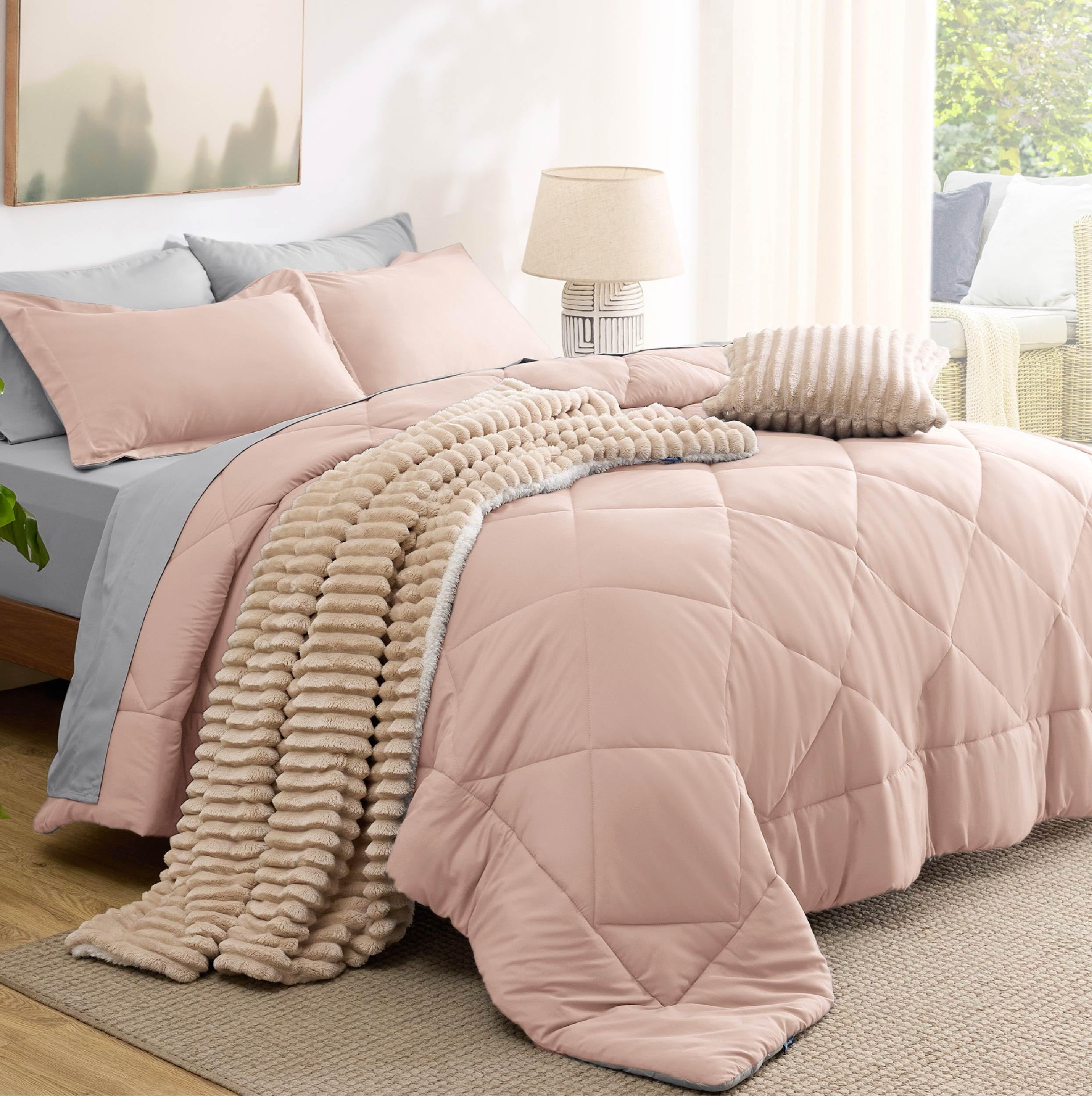 Foto 8 pulgar | Juego de Cama Bedsure Queen Edredón Reversible 7 Piezas - Venta Internacional