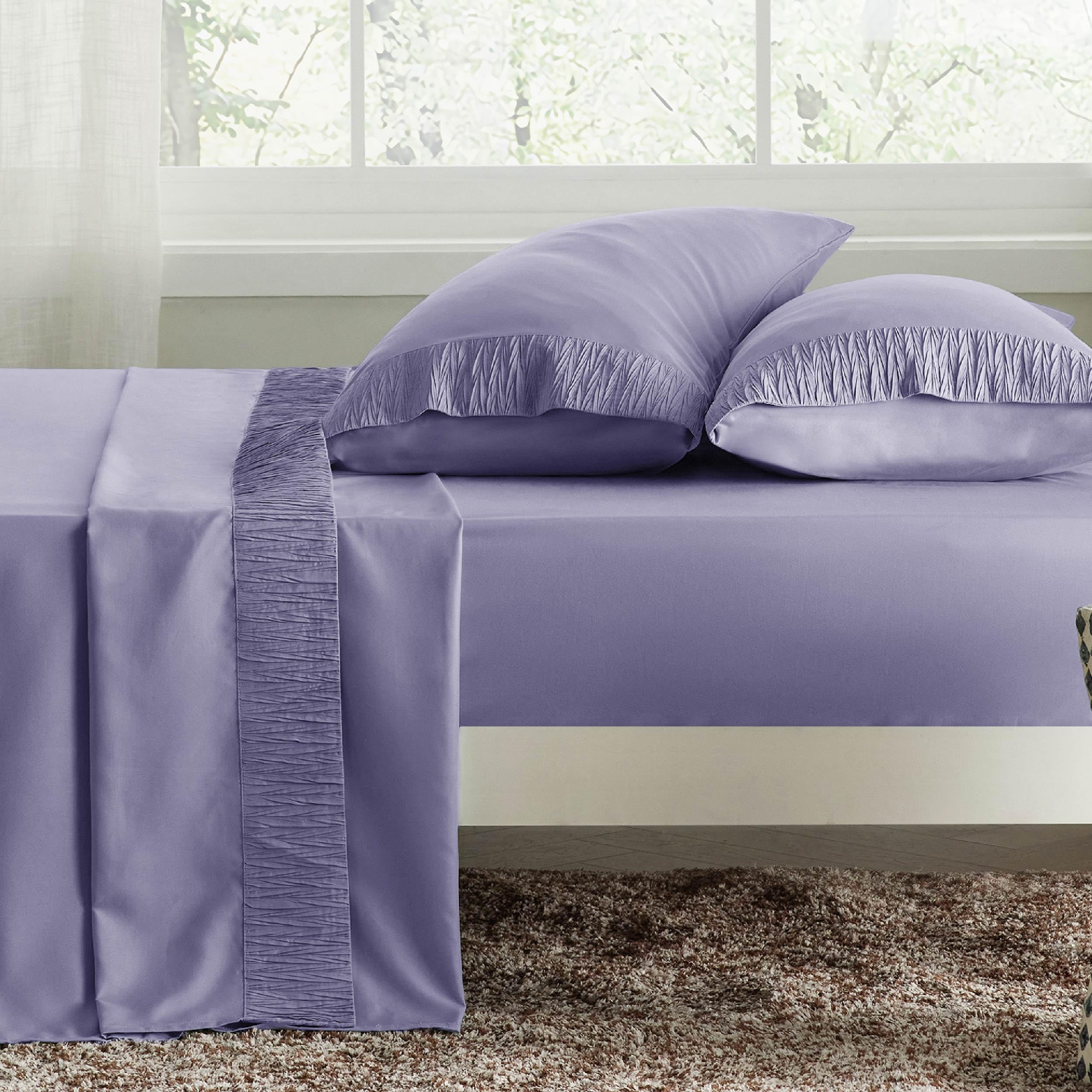 Foto 3 pulgar | Juego de Sábanas Bedsure Tamaño Completo 4 Piezas Poliéster Lavanda - Venta Internacional
