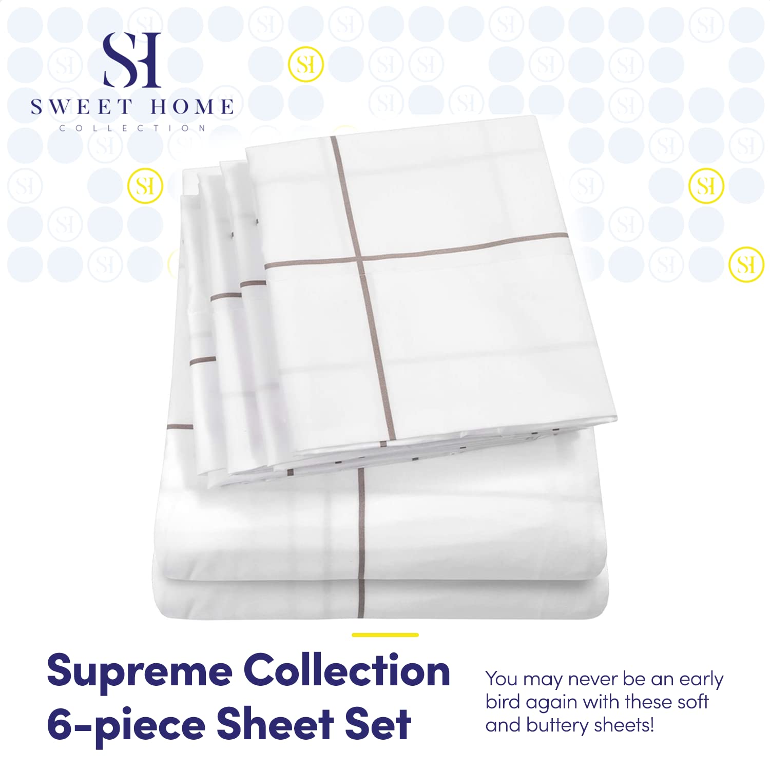 Foto 3 pulgar | Sábanas Sweet Home Collection 1500 Supreme, Color Blanco Completo - Venta Internacional.