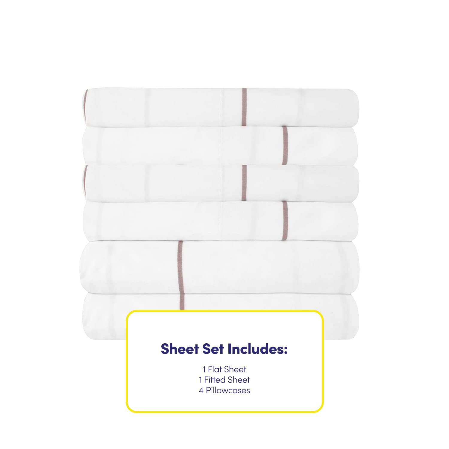Foto 4 | Sábanas Sweet Home Collection 1500 Supreme, Color Blanco Completo - Venta Internacional.