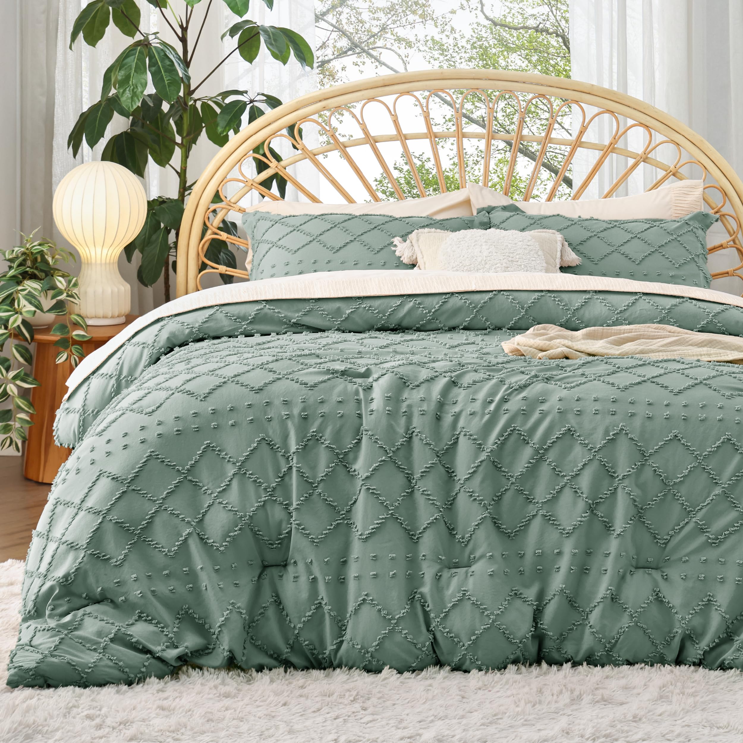 Juego de Edredón Bedsure Queen Green Con 2 Fundas De Almohada - Venta Internacional
