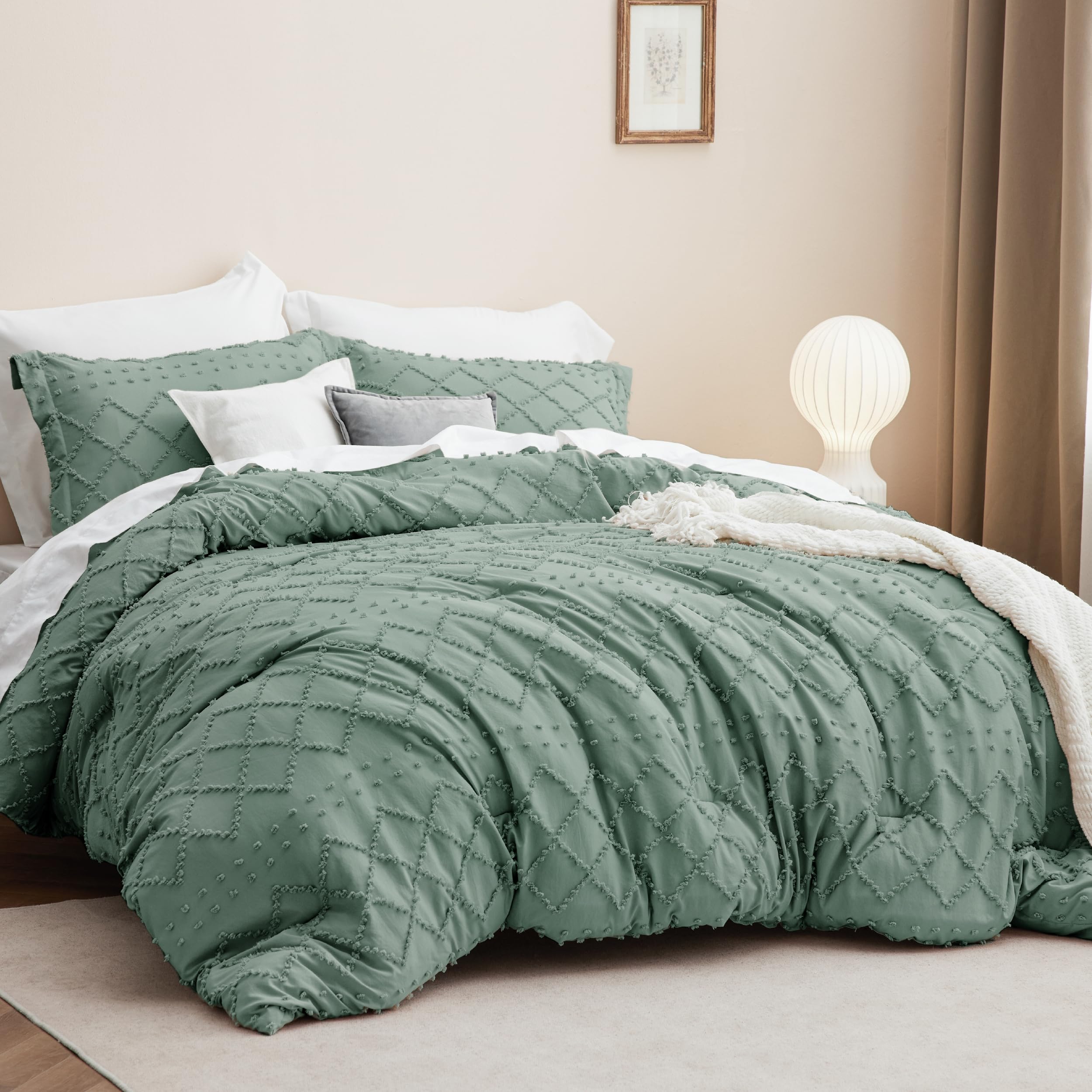 Foto 3 pulgar | Juego de Edredón Bedsure Queen Green Con 2 Fundas De Almohada - Venta Internacional