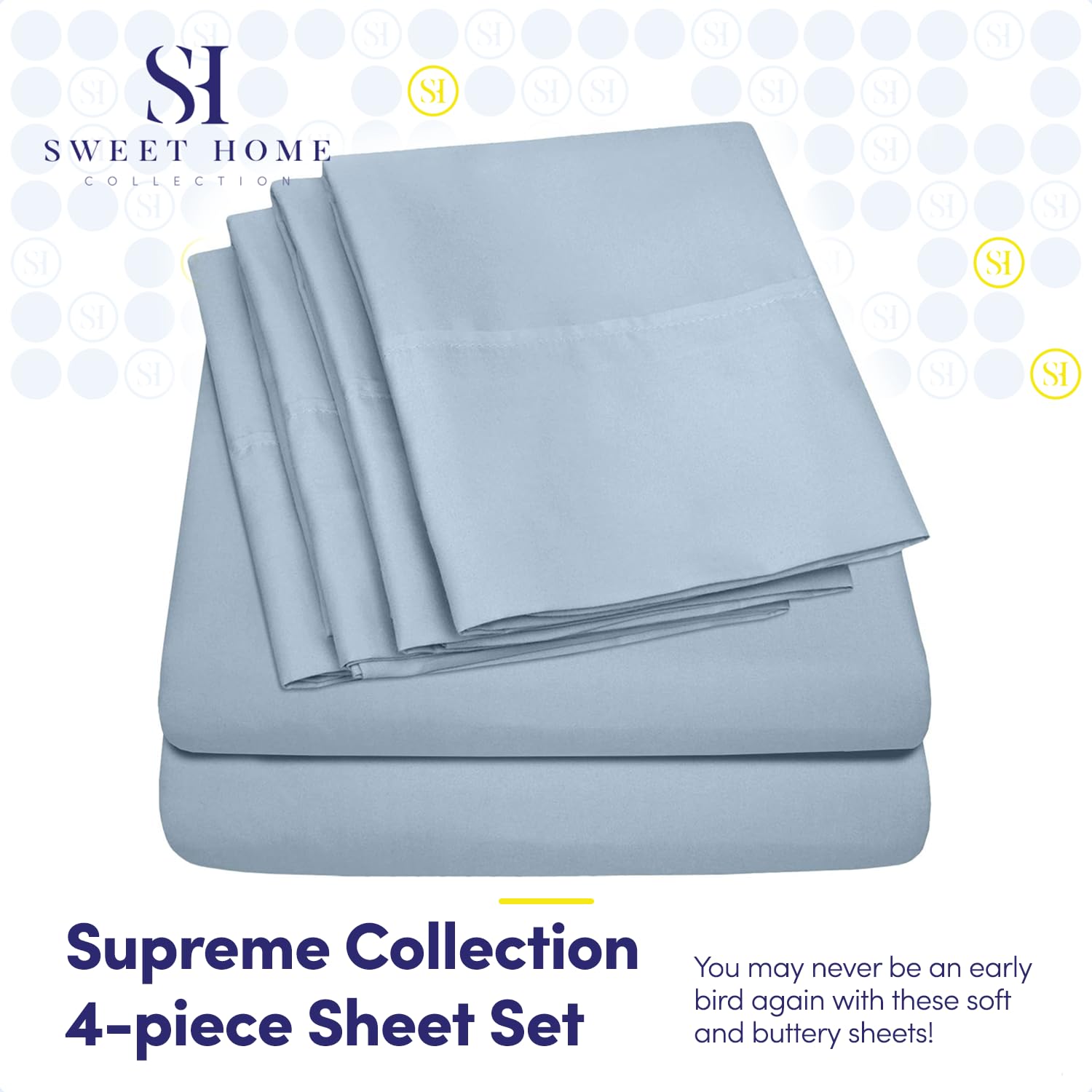 Foto 2 | Sábanas Sweet Home Collection 1500 Supreme, Tamaño Doble - Venta Internacional.
