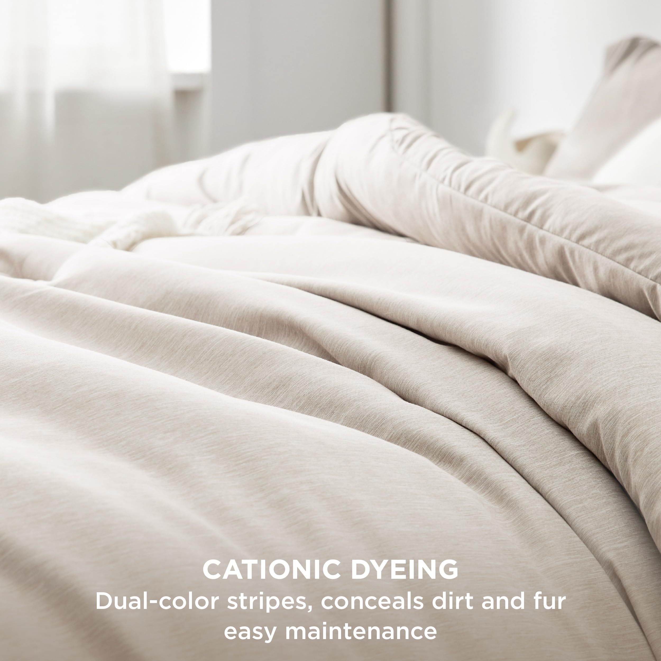 Foto 8 pulgar | Juego De Edredón Bedsure Queen, Ropa De Cama Suave, Beige, 3 Piezas - Venta Internacional.