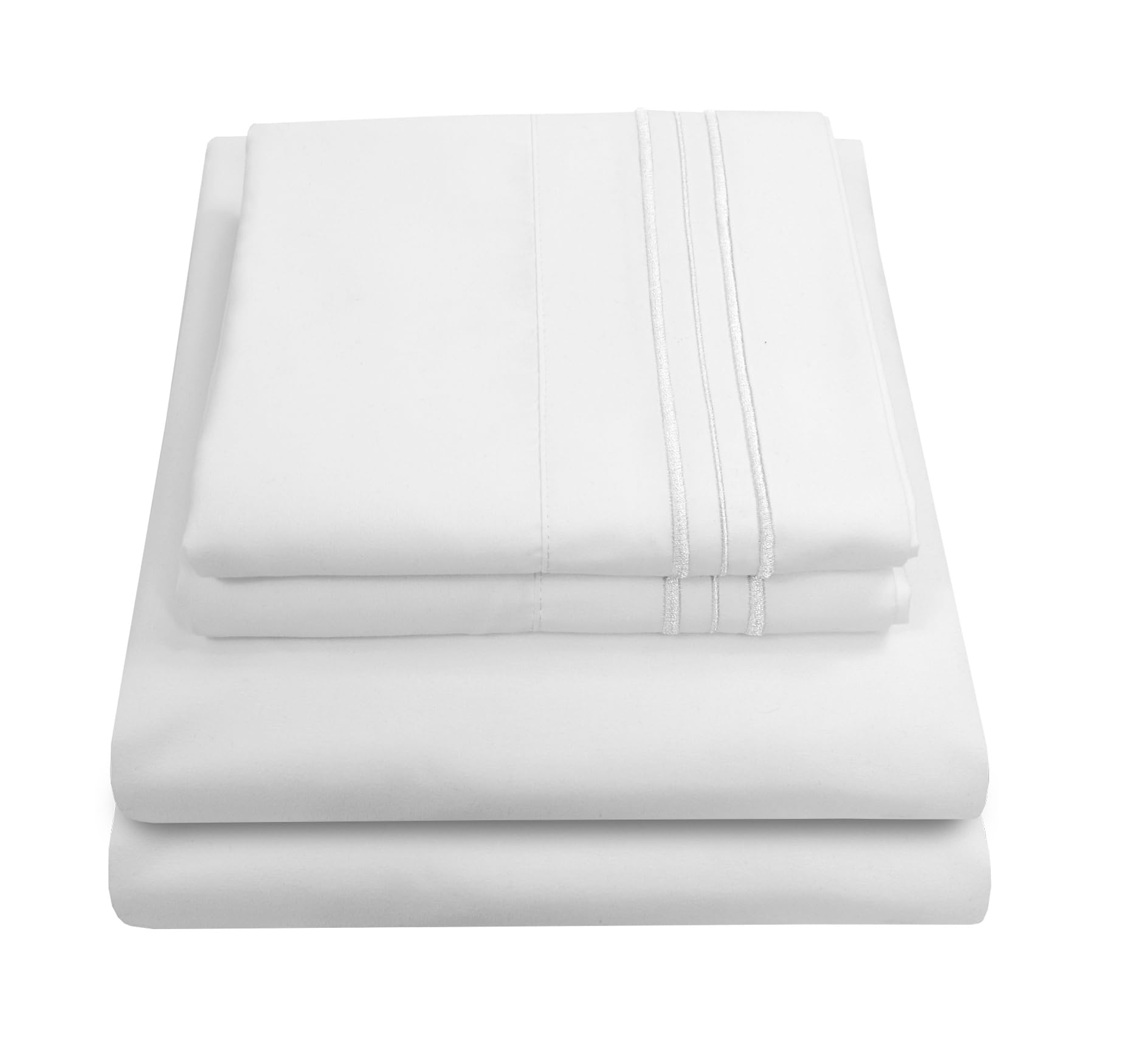 Foto 1 | Sábanas Sweet Home Collection Supreme Queen, Color Blanco - Venta Internacional.