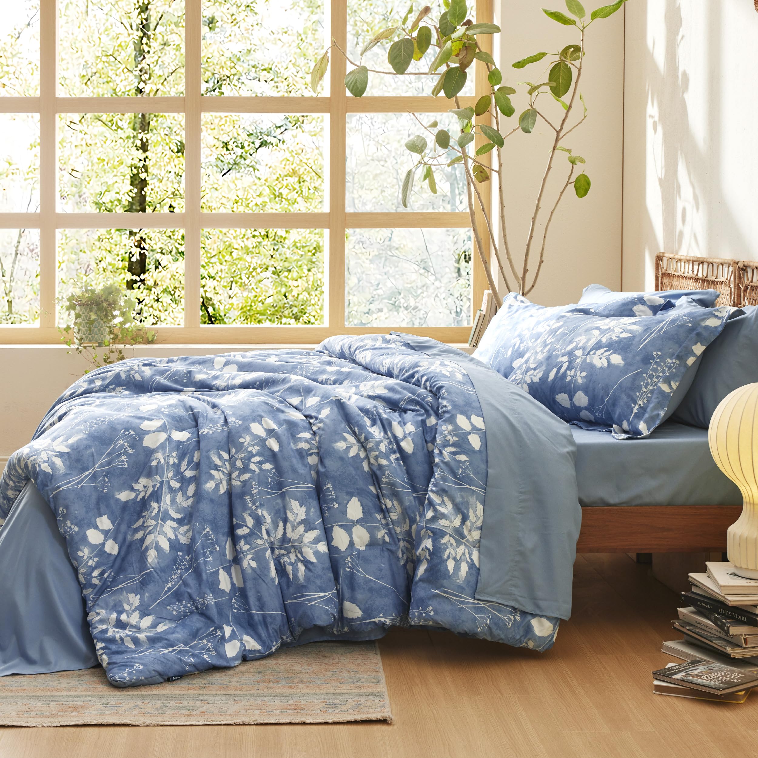 Foto 7 pulgar | Juego de Ropa para Cama Bedsure Queen Floral Azul 7 Piezas - Venta Internacional