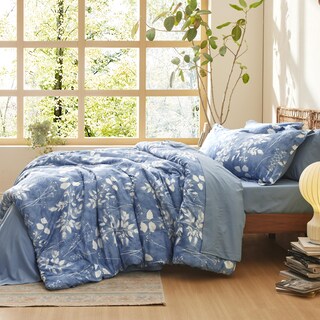 Foto 6 | Juego de Ropa para Cama Bedsure Queen Floral Azul 7 Piezas - Venta Internacional