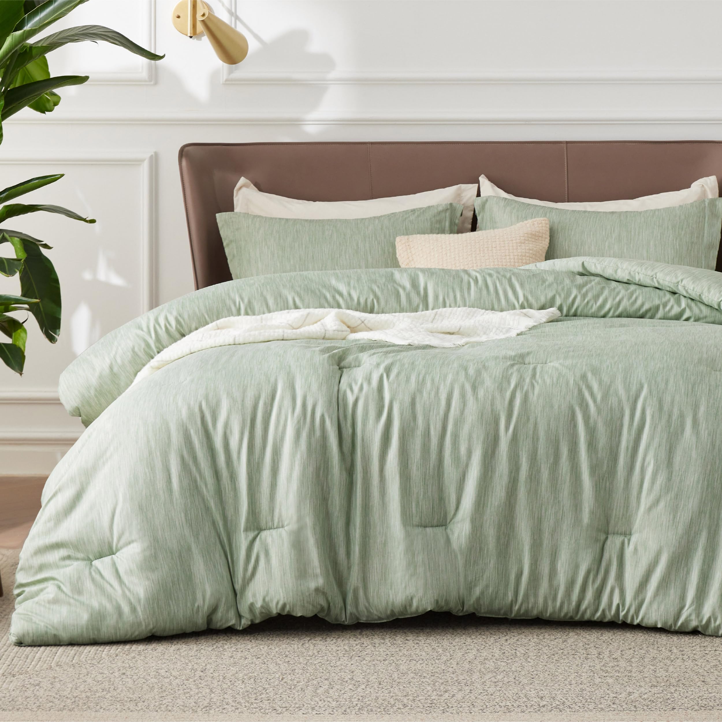 Juego de Edredón Bedsure Queen Verde  - Venta Internacional
