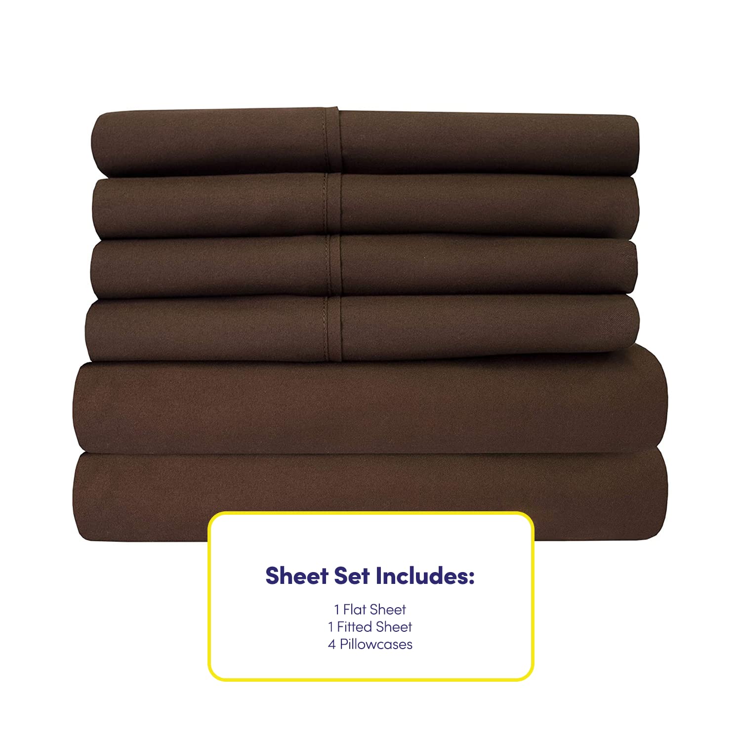 Foto 5 pulgar | Juego De Sábanas Sweet Home Collection 1500 Supreme Queen Brown - Venta Internacional.