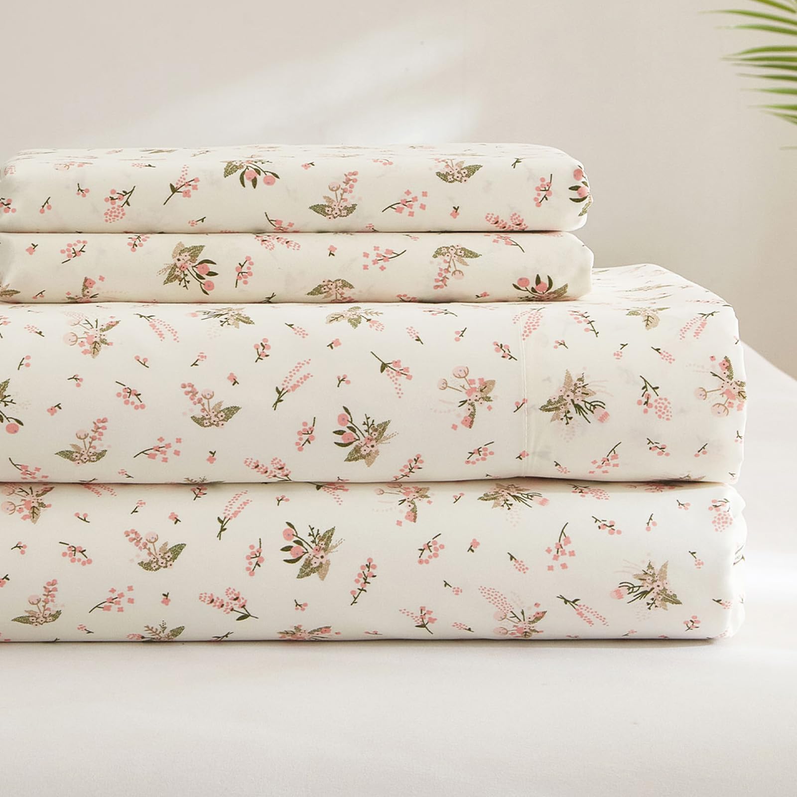 Juego De Sábanas Highbuy Pink Floral California King Size - Venta Internacional.