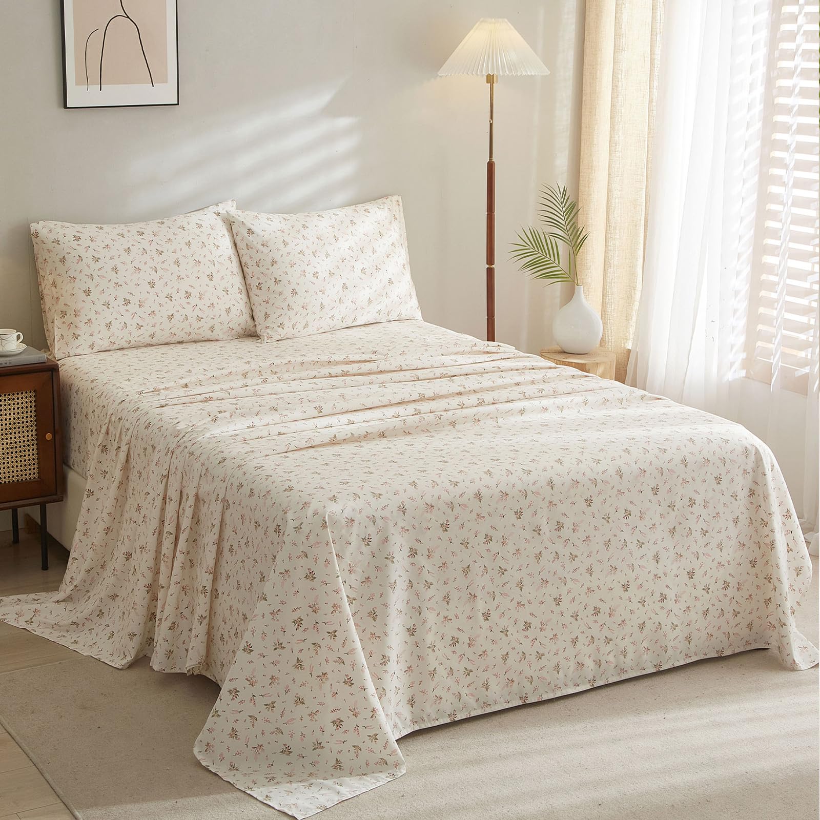 Foto 7 | Juego De Sábanas Highbuy Pink Floral California King Size - Venta Internacional.