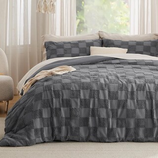 Foto 1 | Juego de Funda De Edredón Bedsure Boho Jacquard Gris Oscuro Tamaño King Size - Venta Internacional
