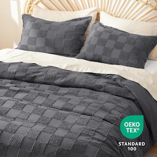 Foto 5 | Juego de Funda De Edredón Bedsure Boho Jacquard Gris Oscuro Tamaño King Size - Venta Internacional