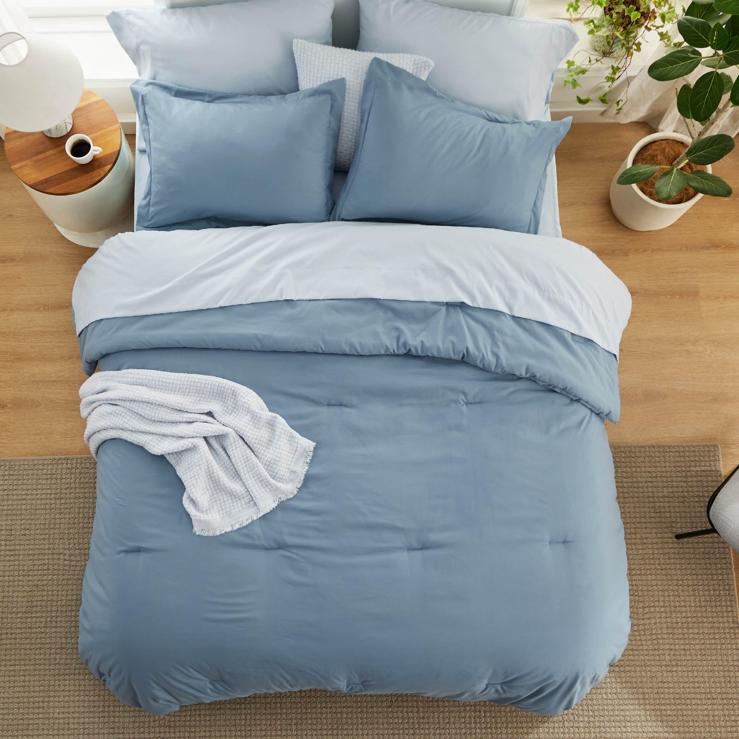 Foto 3 | Juego de Edredón Bedsure Azul Grisáceo 7 Piezas - Venta Internacional