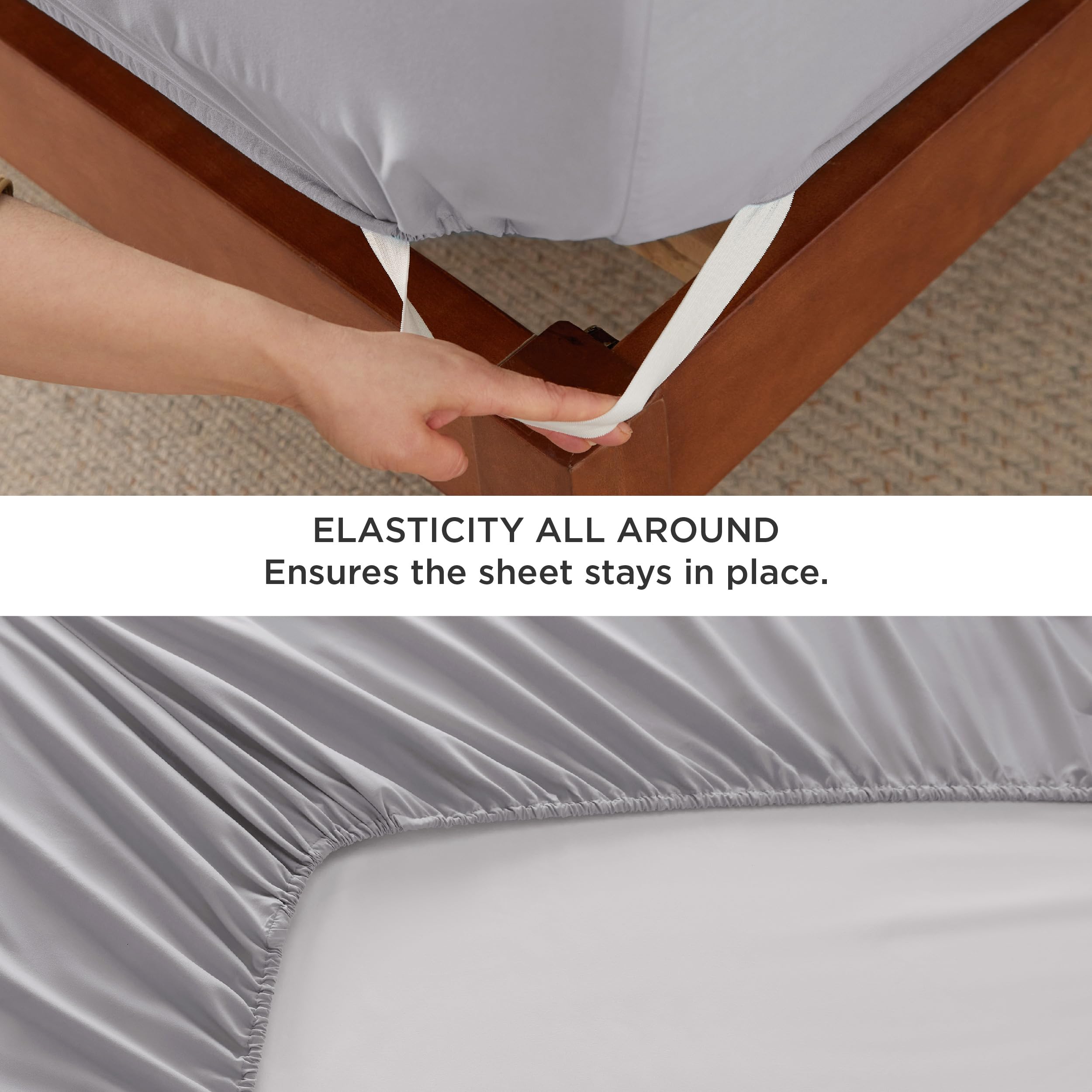 Foto 6 pulgar | Juego de Sábanas Bedsure Gentlesoft Deep Pocket King Con Tecnología 3m - Venta Internacional